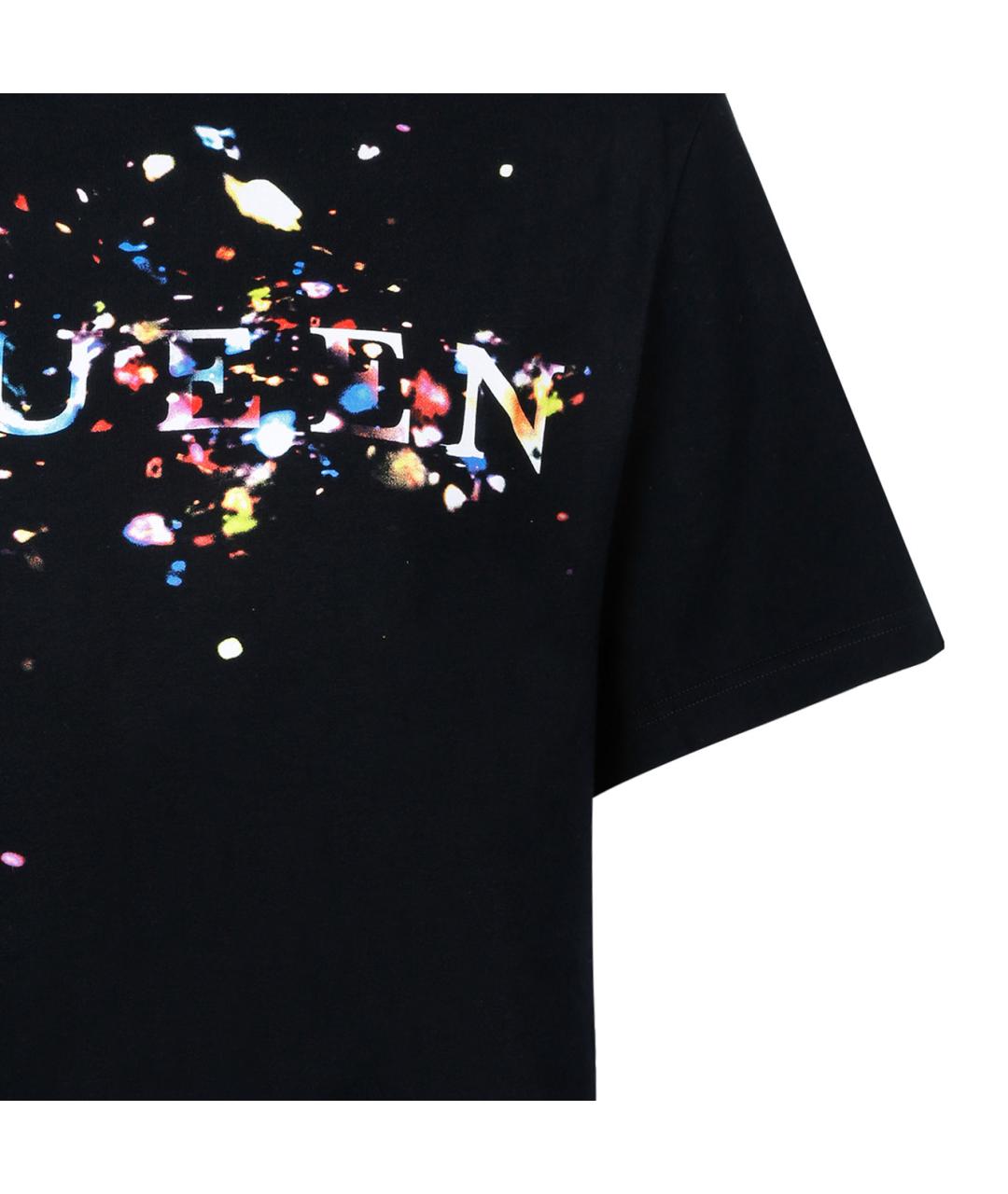 ALEXANDER MCQUEEN Черная хлопковая футболка, фото 4