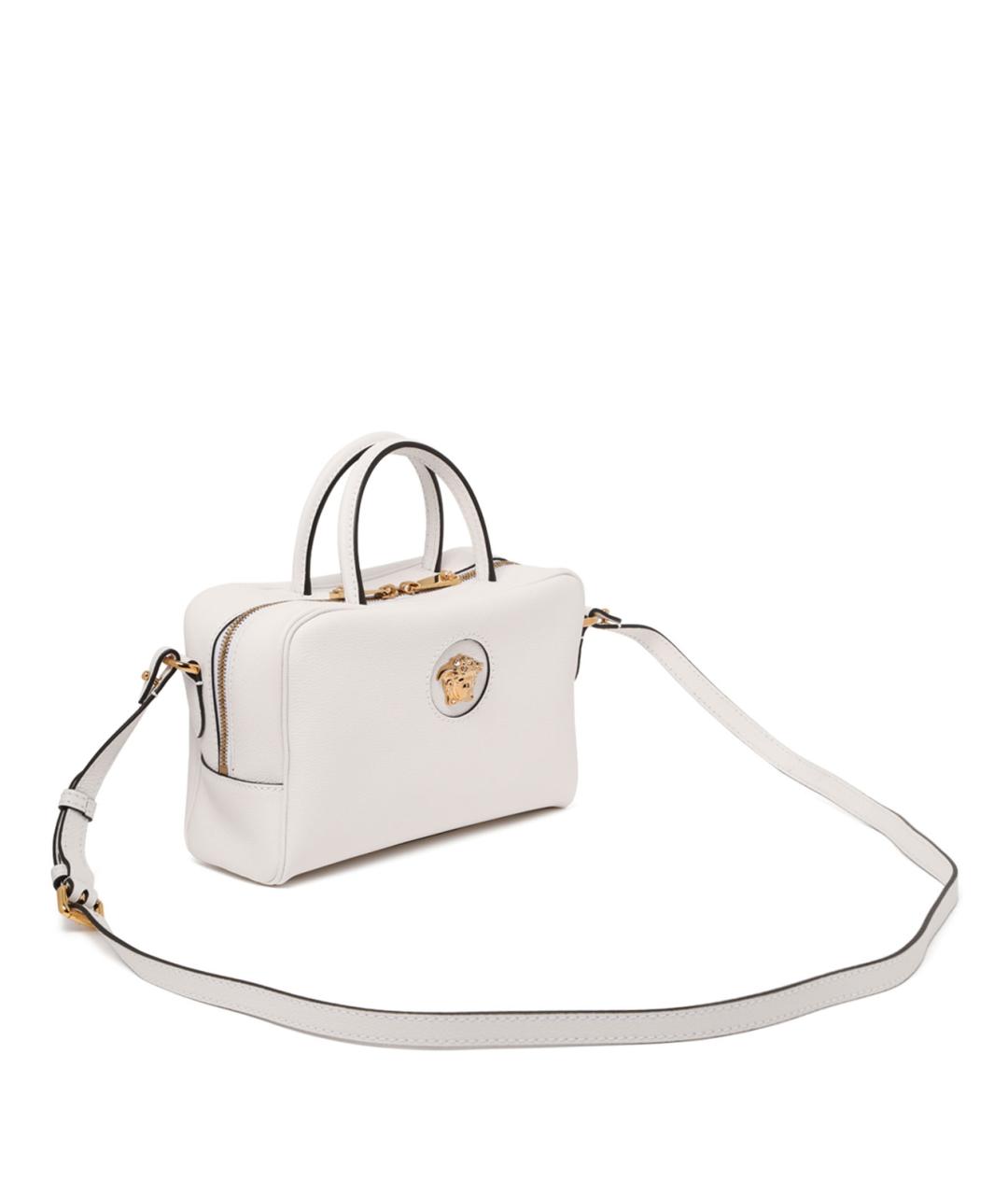 VERSACE Белая кожаная сумка тоут, фото 3