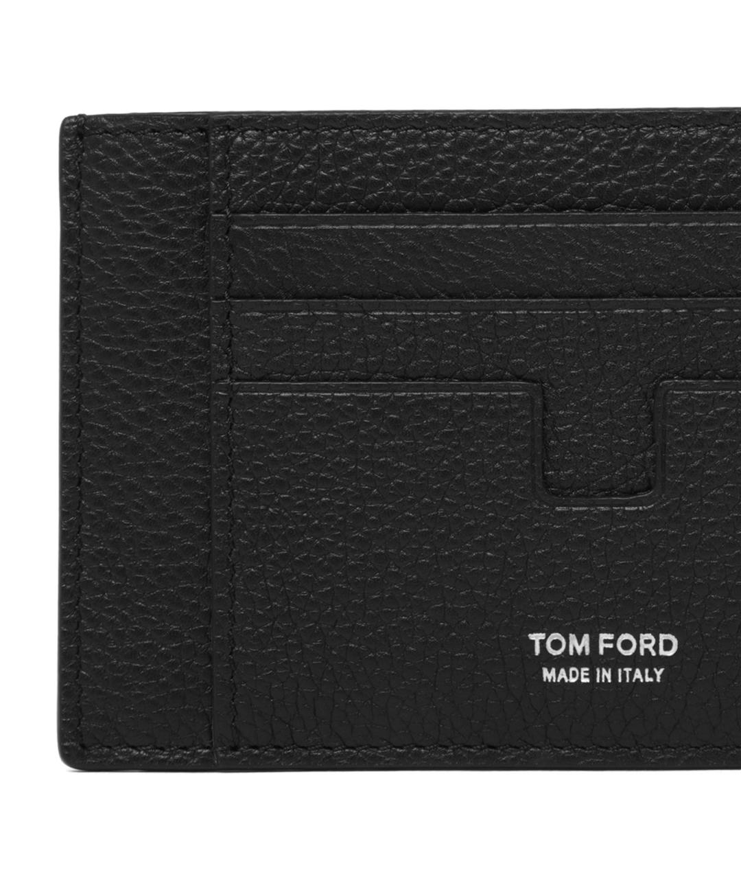 TOM FORD Черный кожаный кардхолдер, фото 3