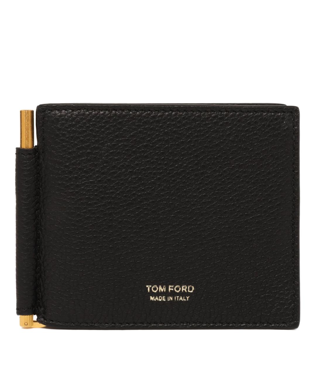 TOM FORD Черный кожаный кошелек, фото 1