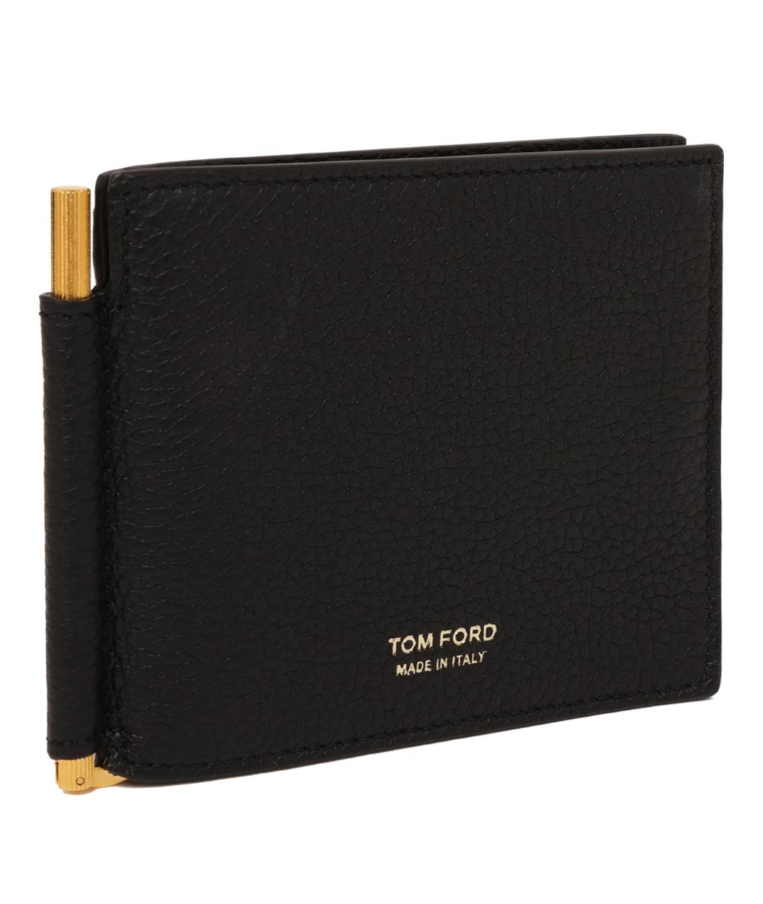 TOM FORD Черный кожаный кошелек, фото 3
