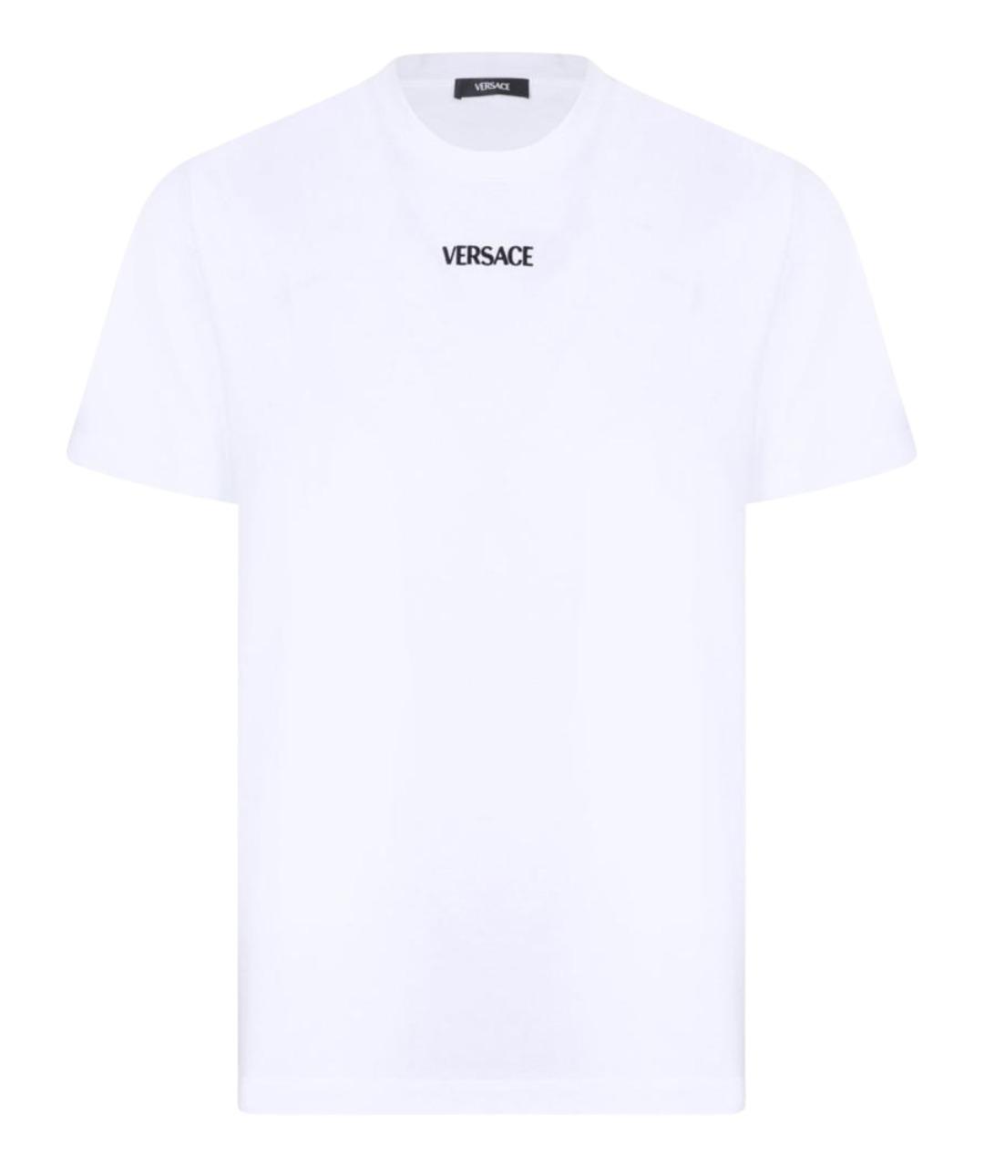 VERSACE Белая хлопковая футболка, фото 1