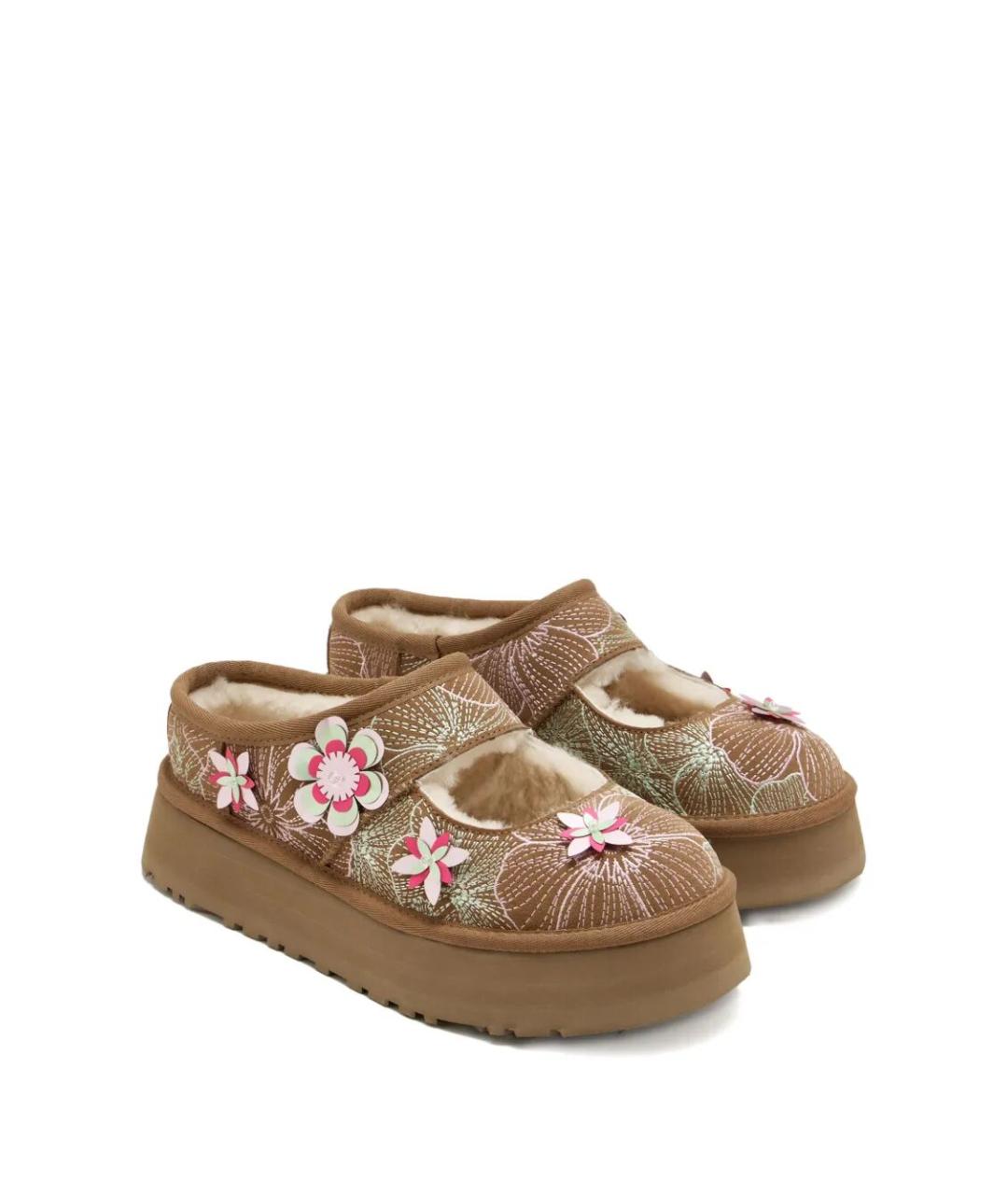 UGG AUSTRALIA Коричневые кожаные сандалии, фото 2