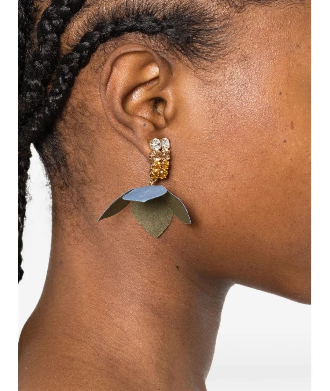 MARNI Голубые металлические серьги, фото 2