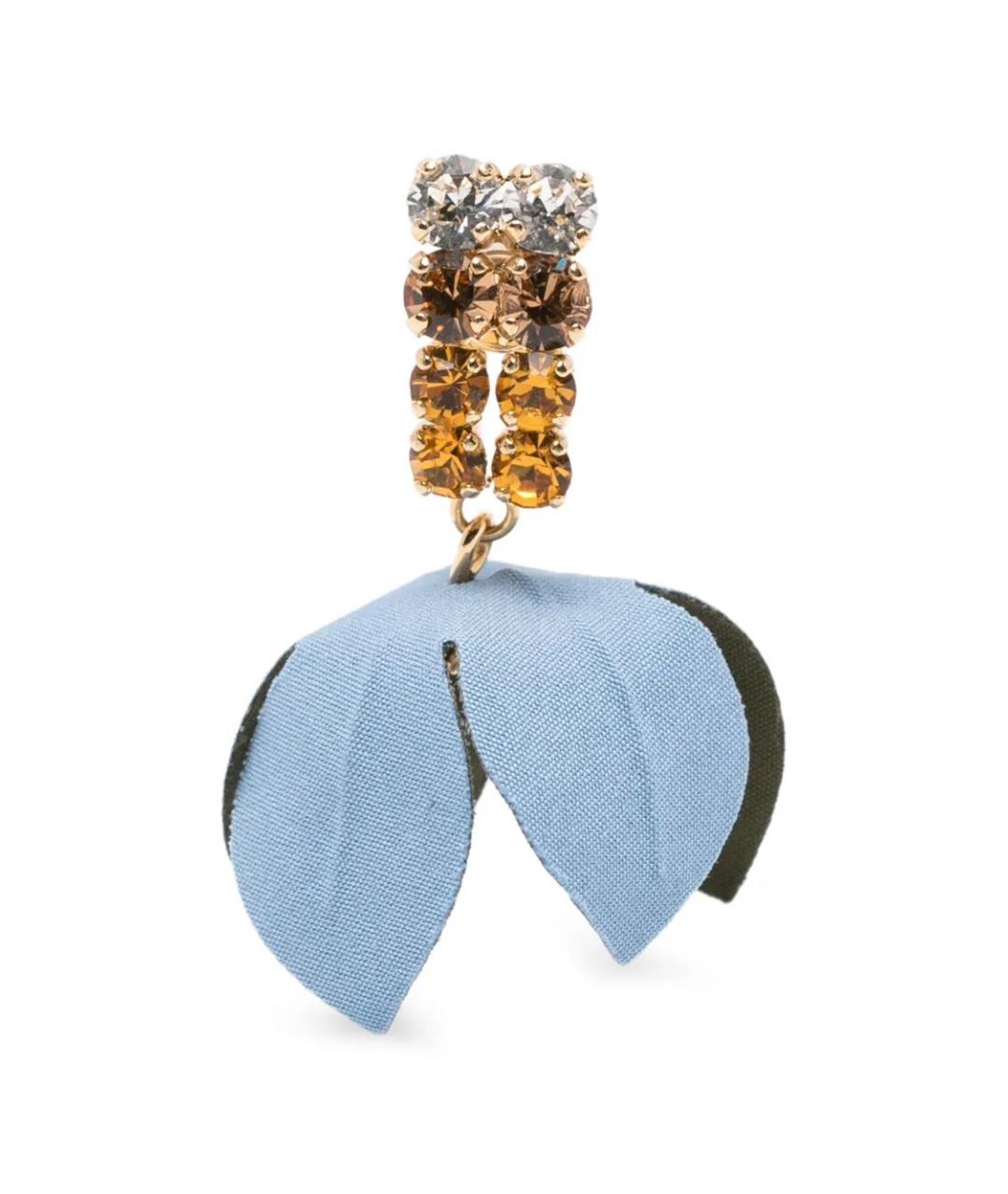 MARNI Голубые металлические серьги, фото 1