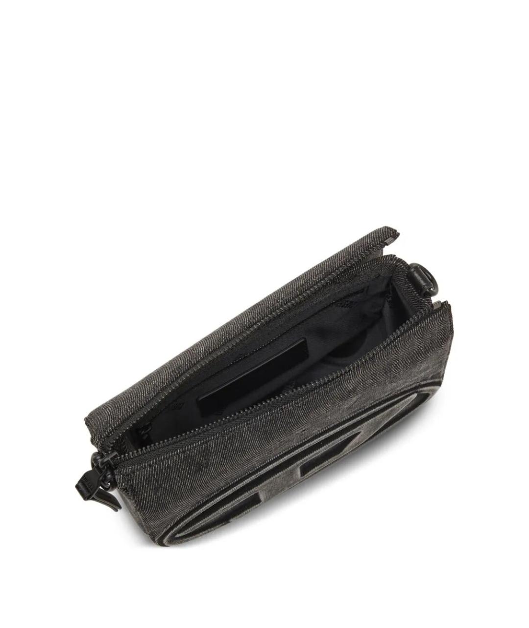 DIESEL Черная хлопковая сумка на плечо, фото 3