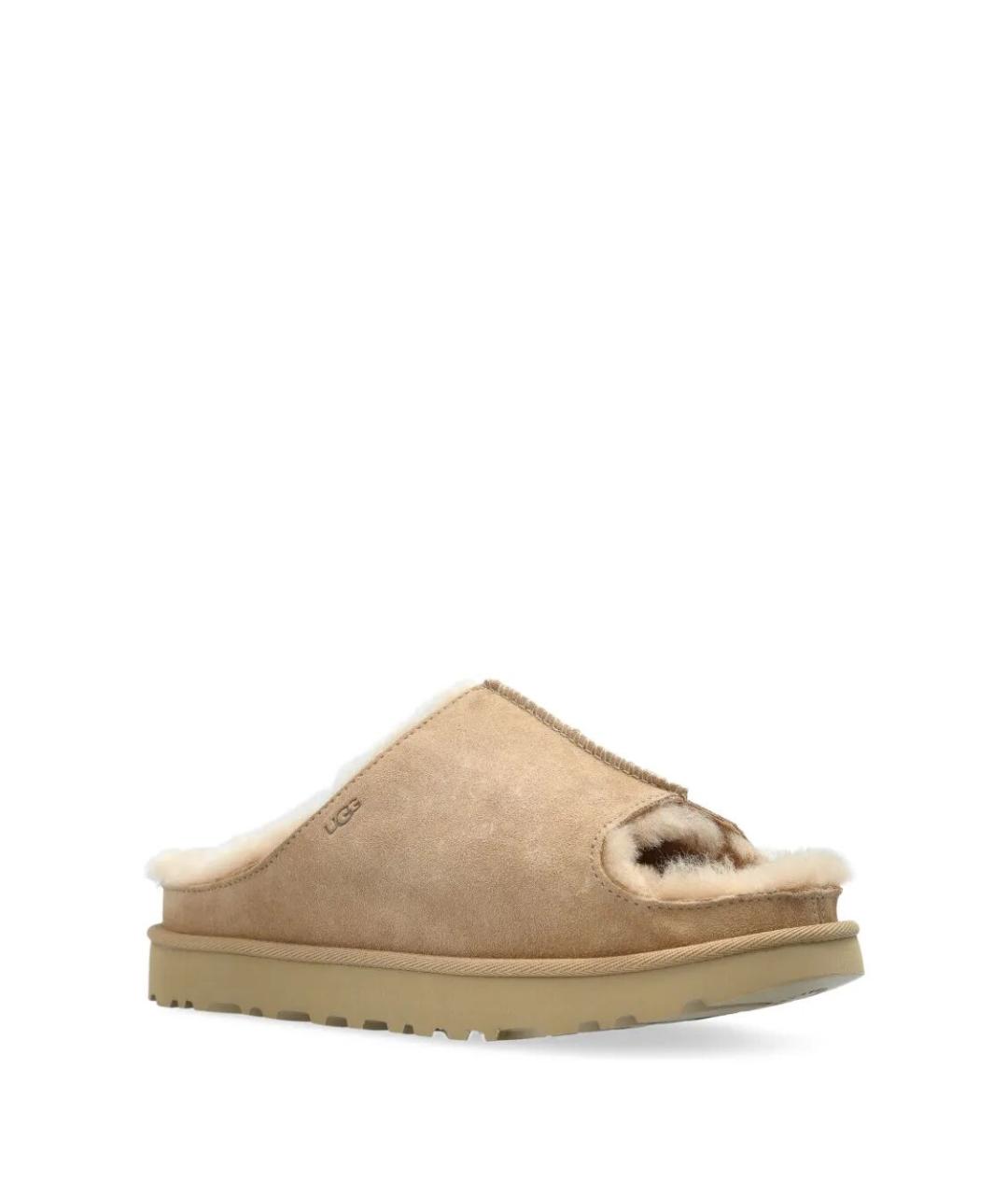 UGG AUSTRALIA Бежевые замшевые сандалии, фото 5