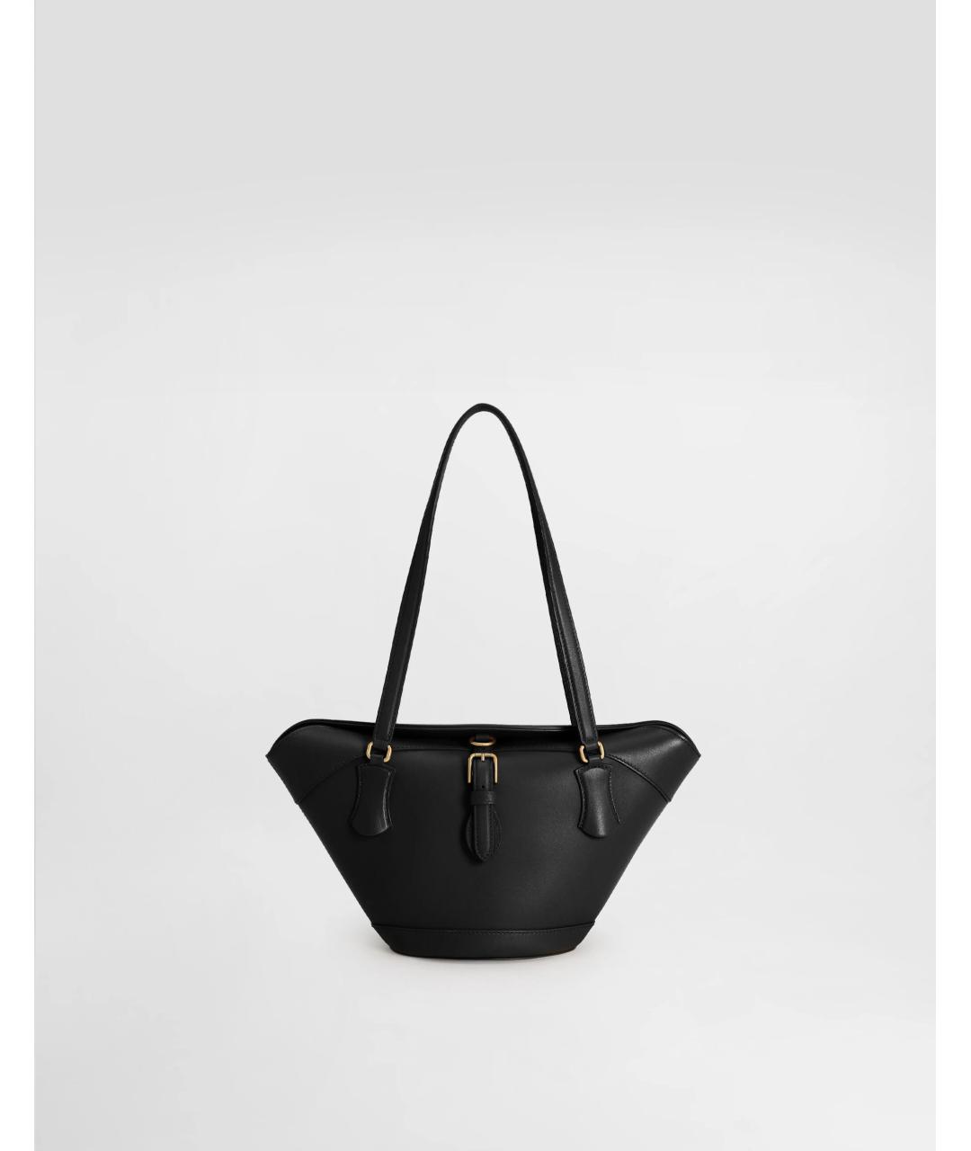 DOLCE&GABBANA Черная кожаная сумка тоут, фото 6