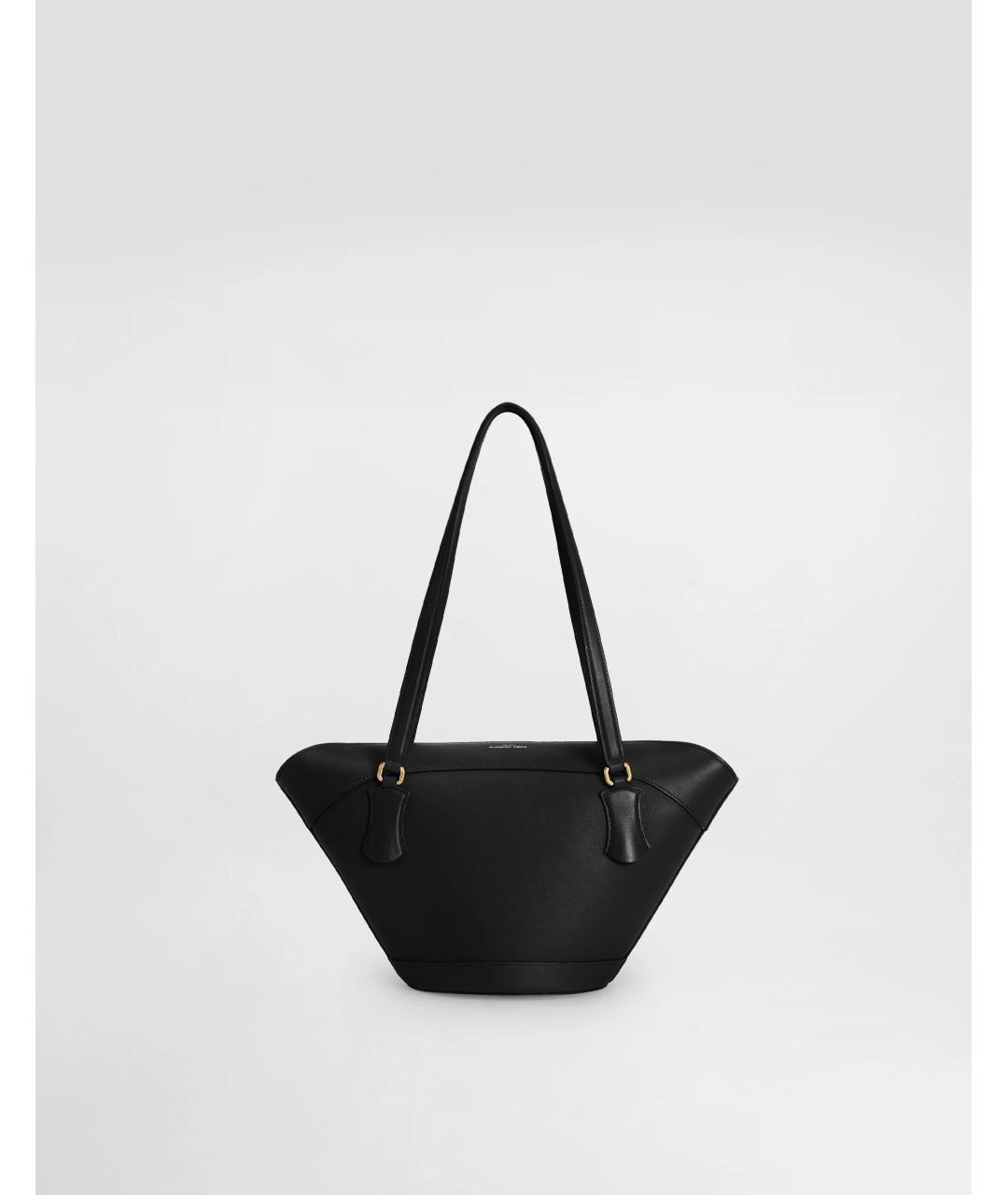 DOLCE&GABBANA Черная кожаная сумка тоут, фото 3