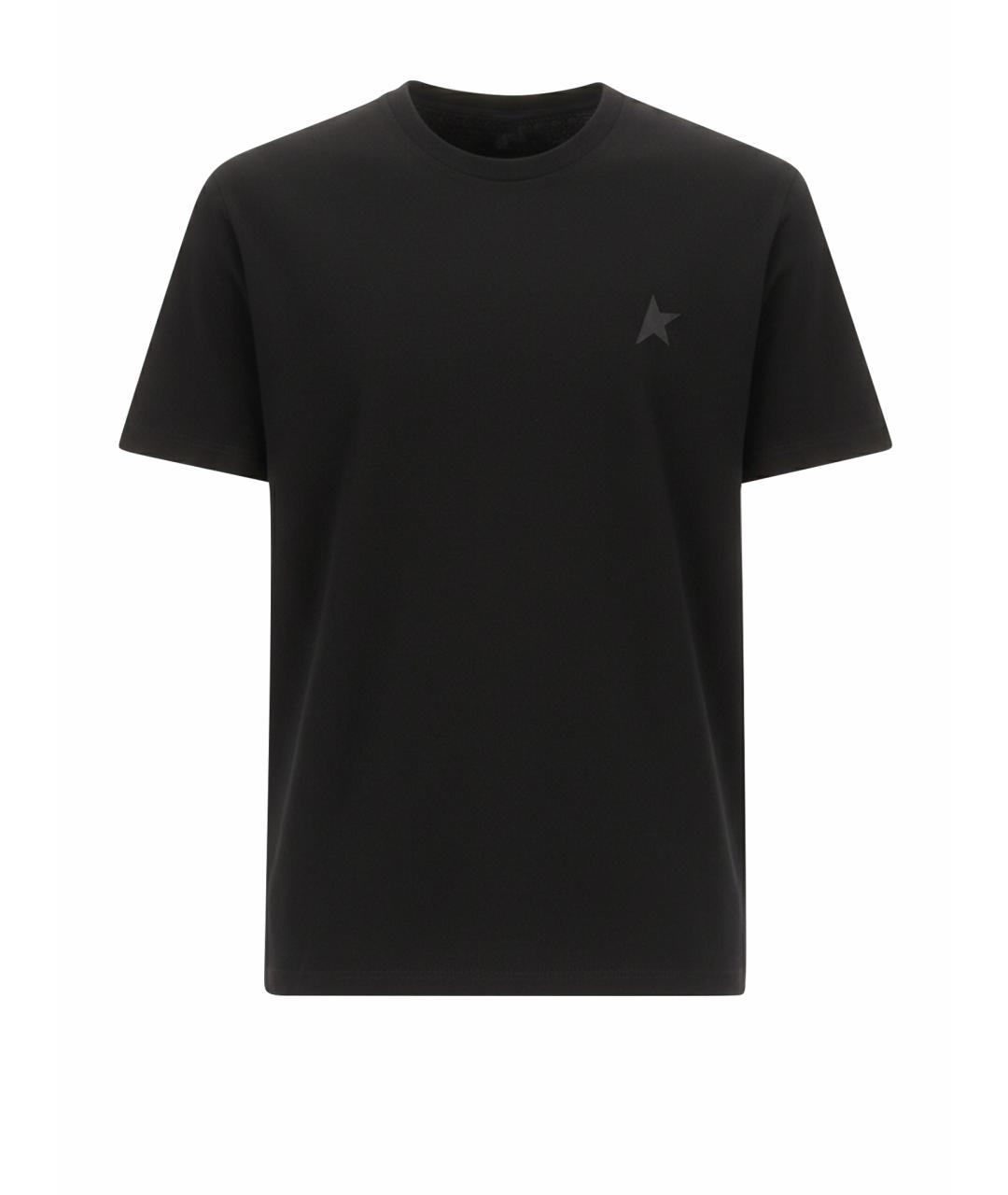 GOLDEN GOOSE DELUXE BRAND Черная хлопковая футболка, фото 1