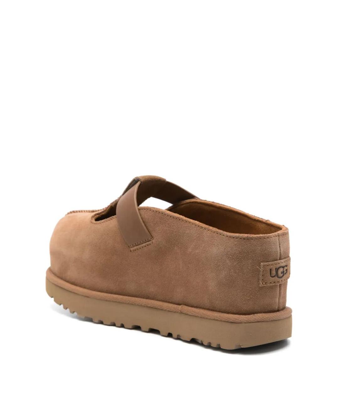 UGG AUSTRALIA Коричневые кожаные сабо, фото 3