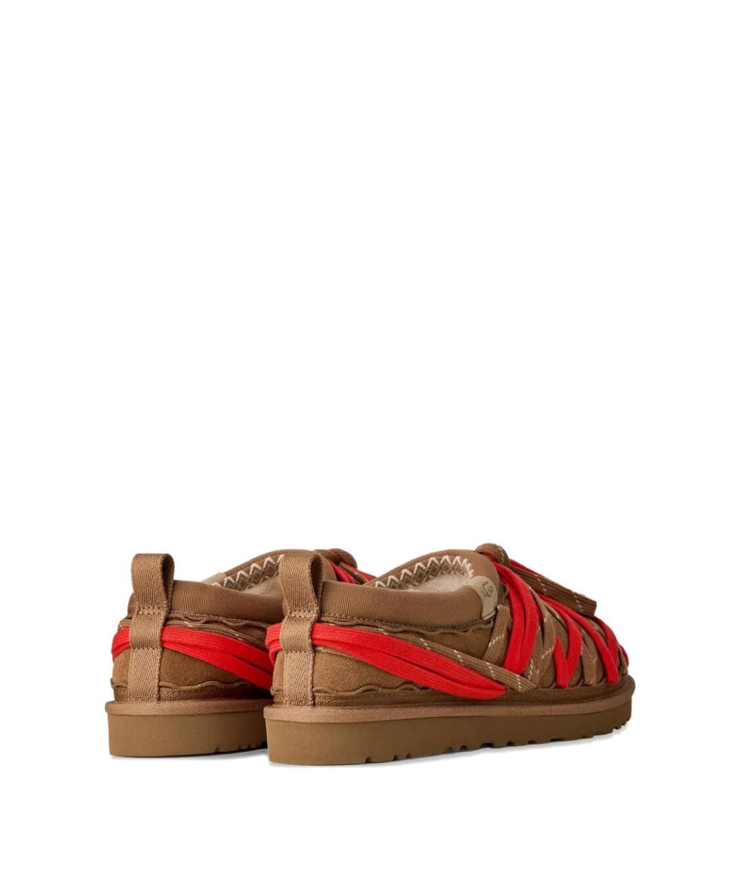 UGG AUSTRALIA Коричневые кожаные низкие ботинки, фото 2