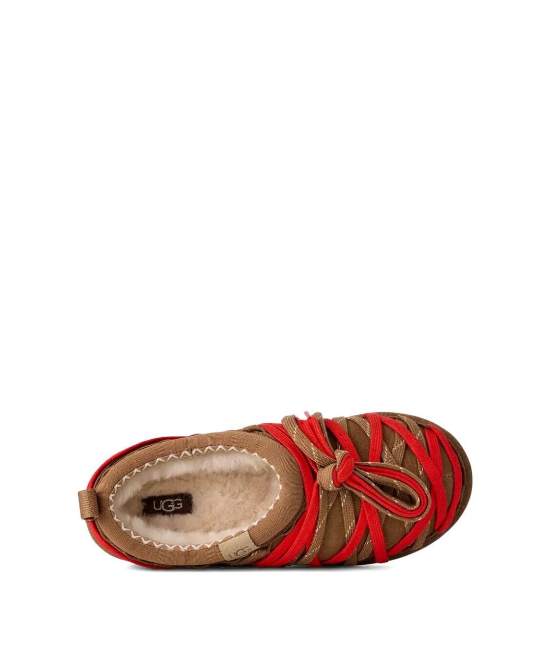 UGG AUSTRALIA Коричневые кожаные низкие ботинки, фото 4