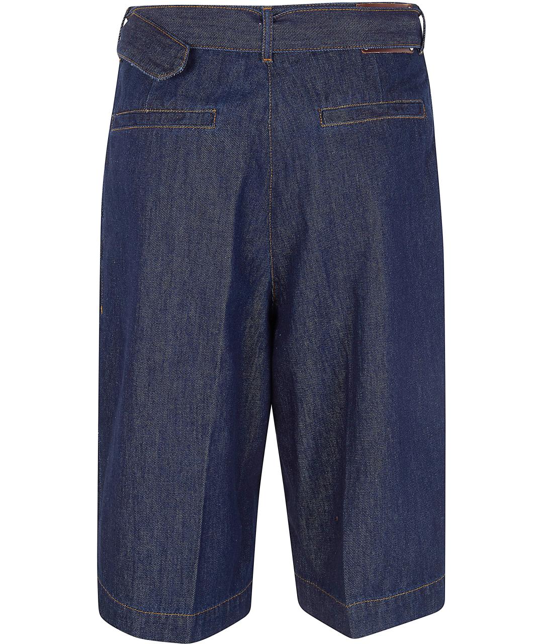 DRIES VAN NOTEN Синие хлопковые шорты, фото 2