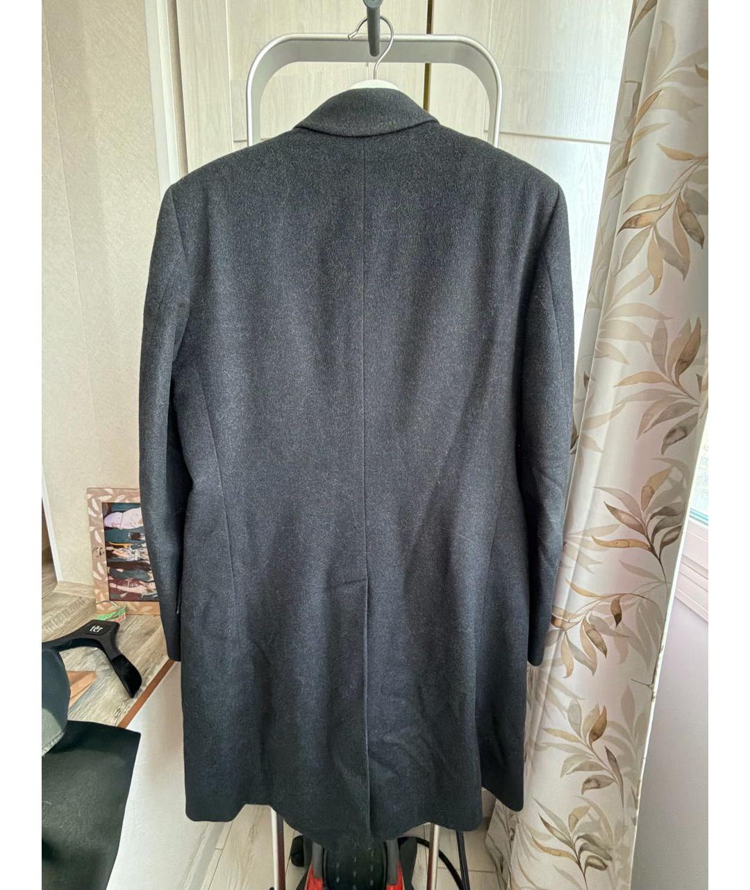 VERSACE Антрацитовое шерстяное пальто, фото 2