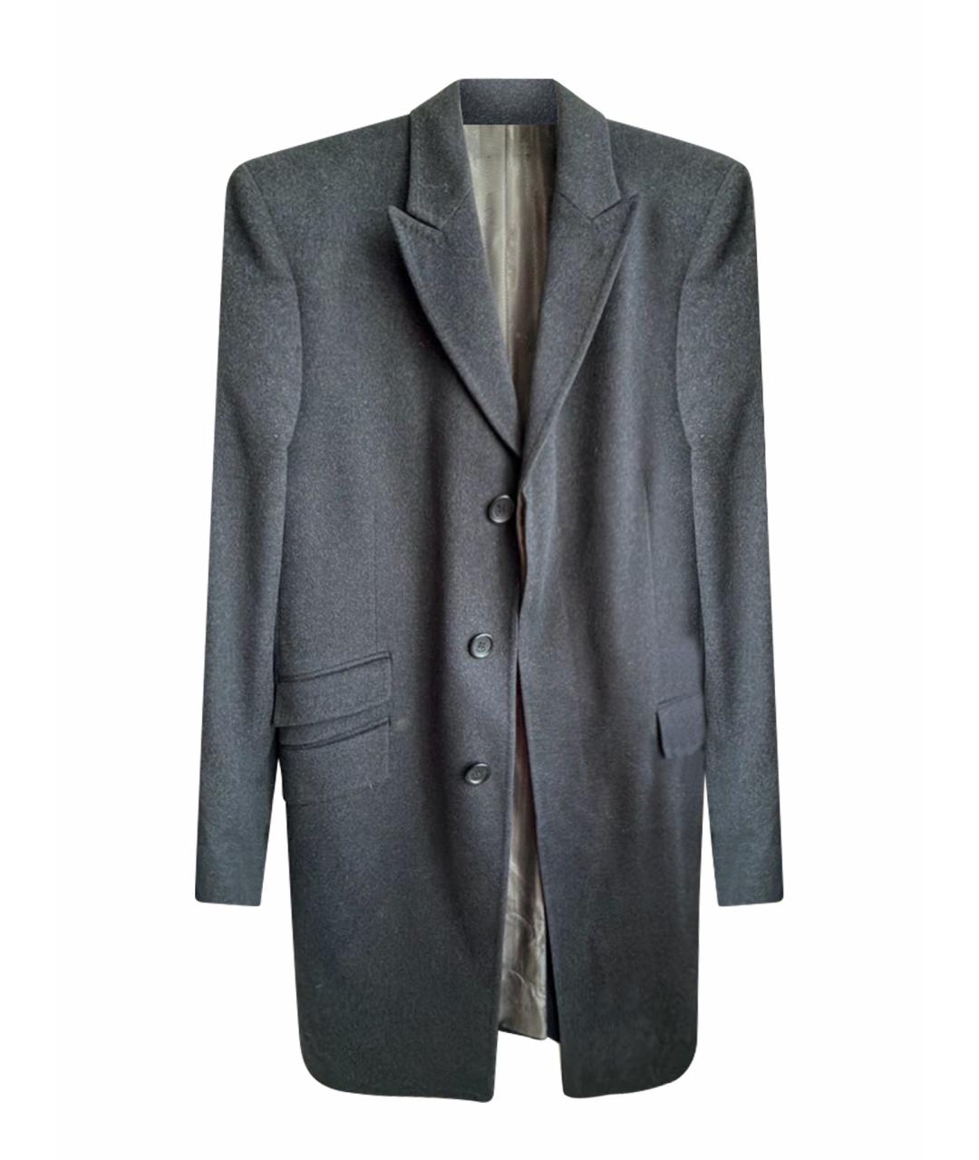 VERSACE Антрацитовое шерстяное пальто, фото 1