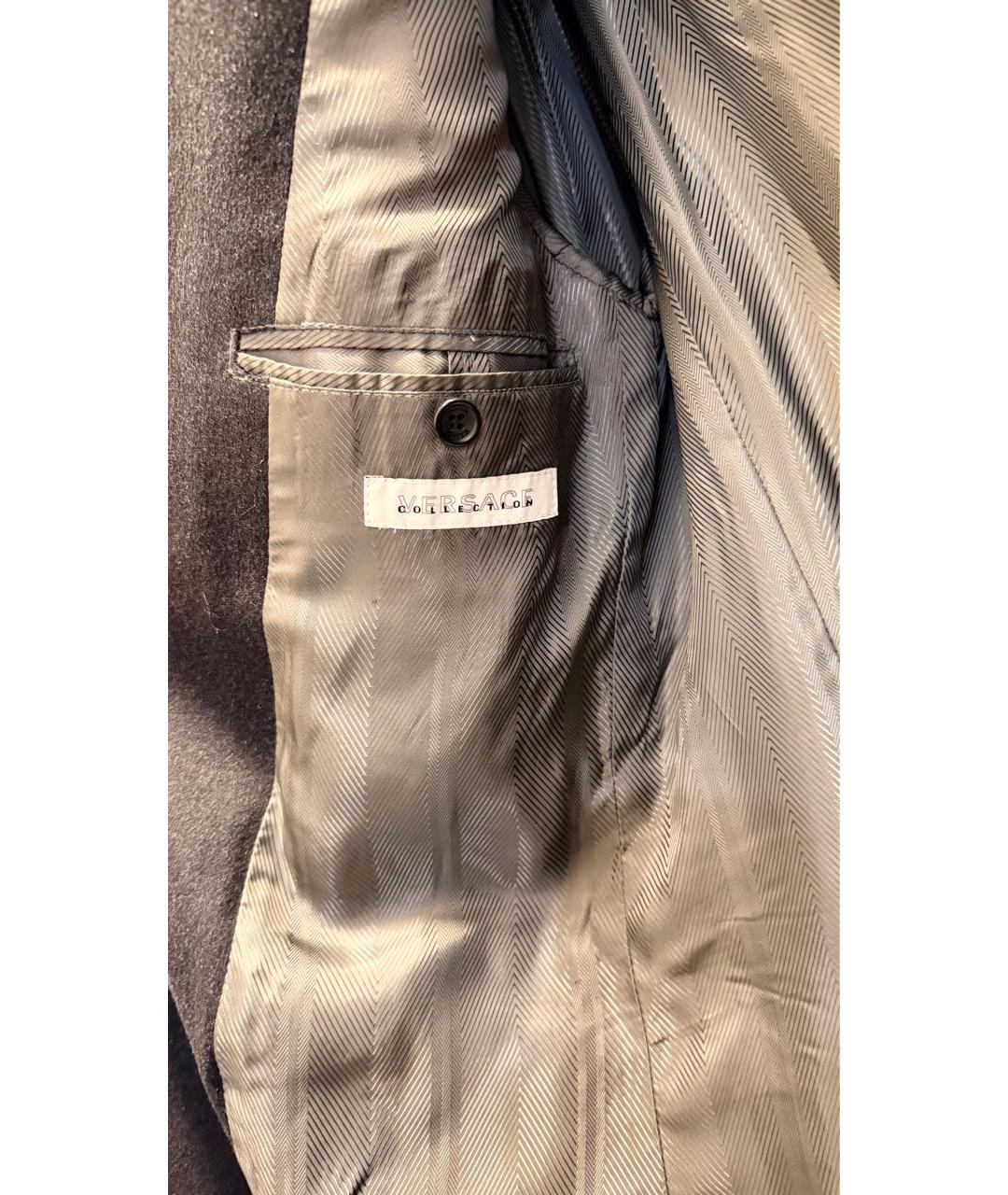 VERSACE Антрацитовое шерстяное пальто, фото 7