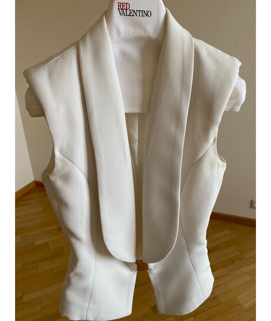 ELISABETTA FRANCHI Белый полиэстеровый жакет/пиджак, фото 3