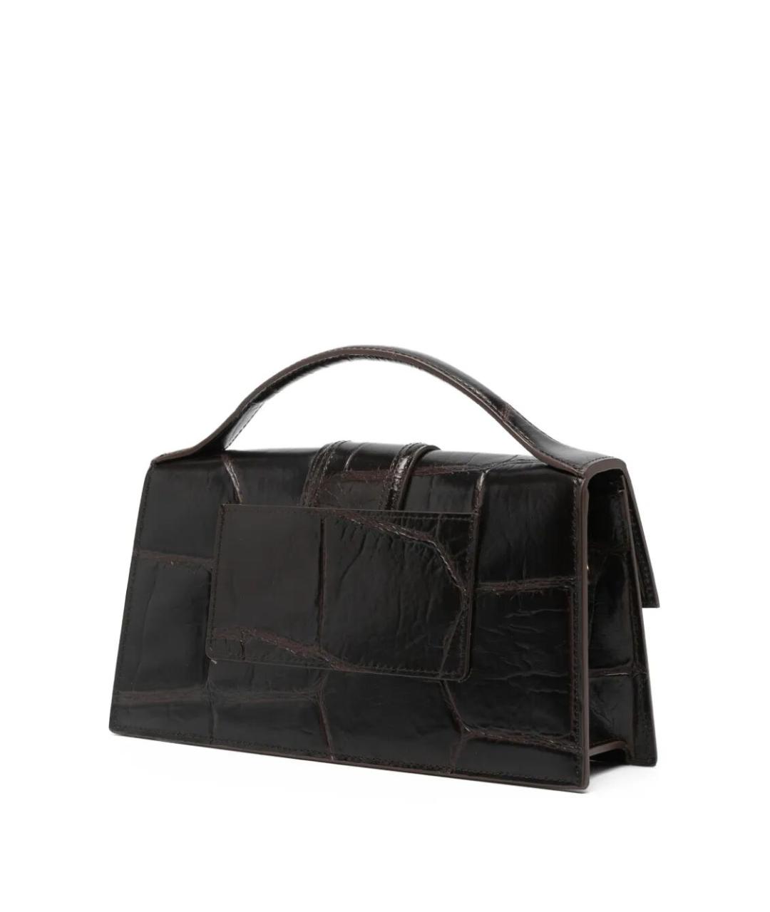 JACQUEMUS Коричневая кожаная сумка через плечо, фото 5