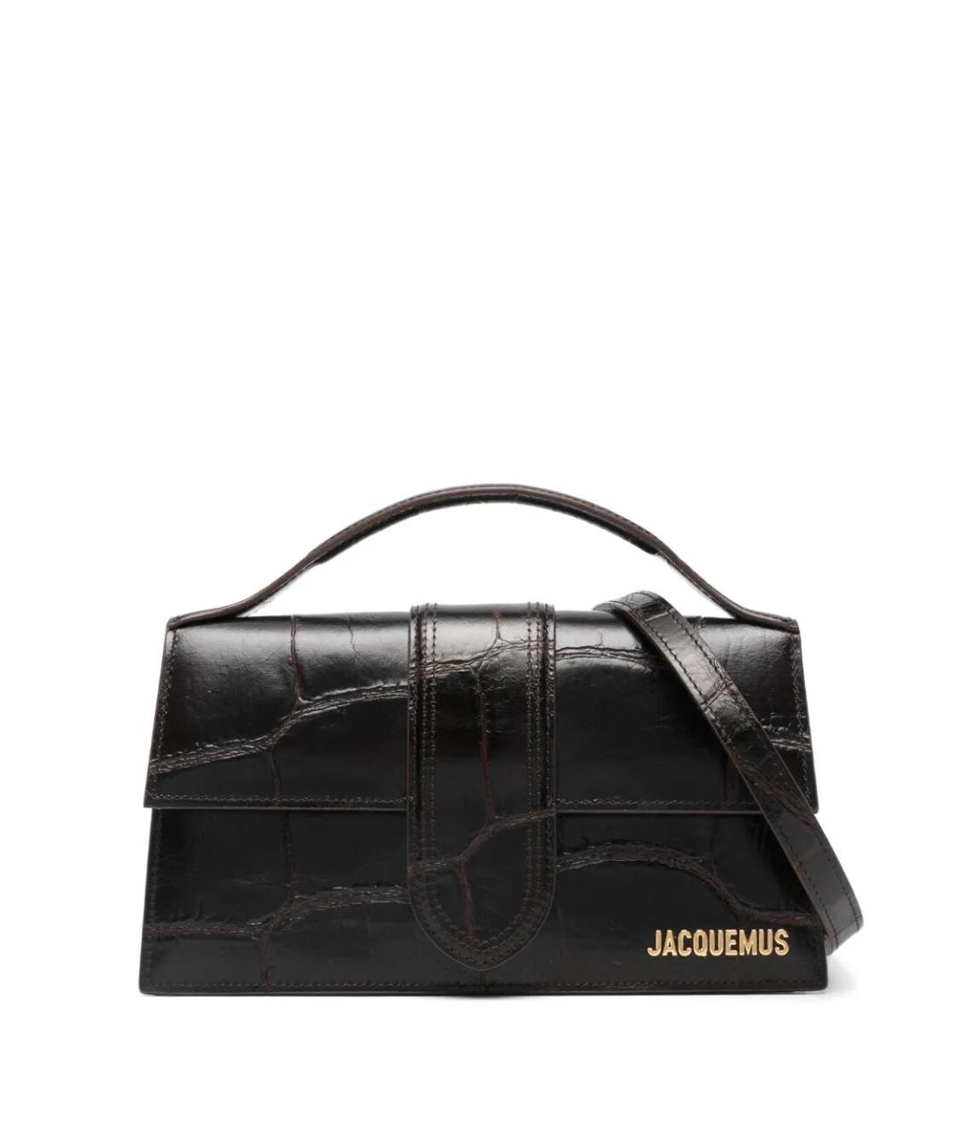 JACQUEMUS Коричневая кожаная сумка через плечо, фото 1