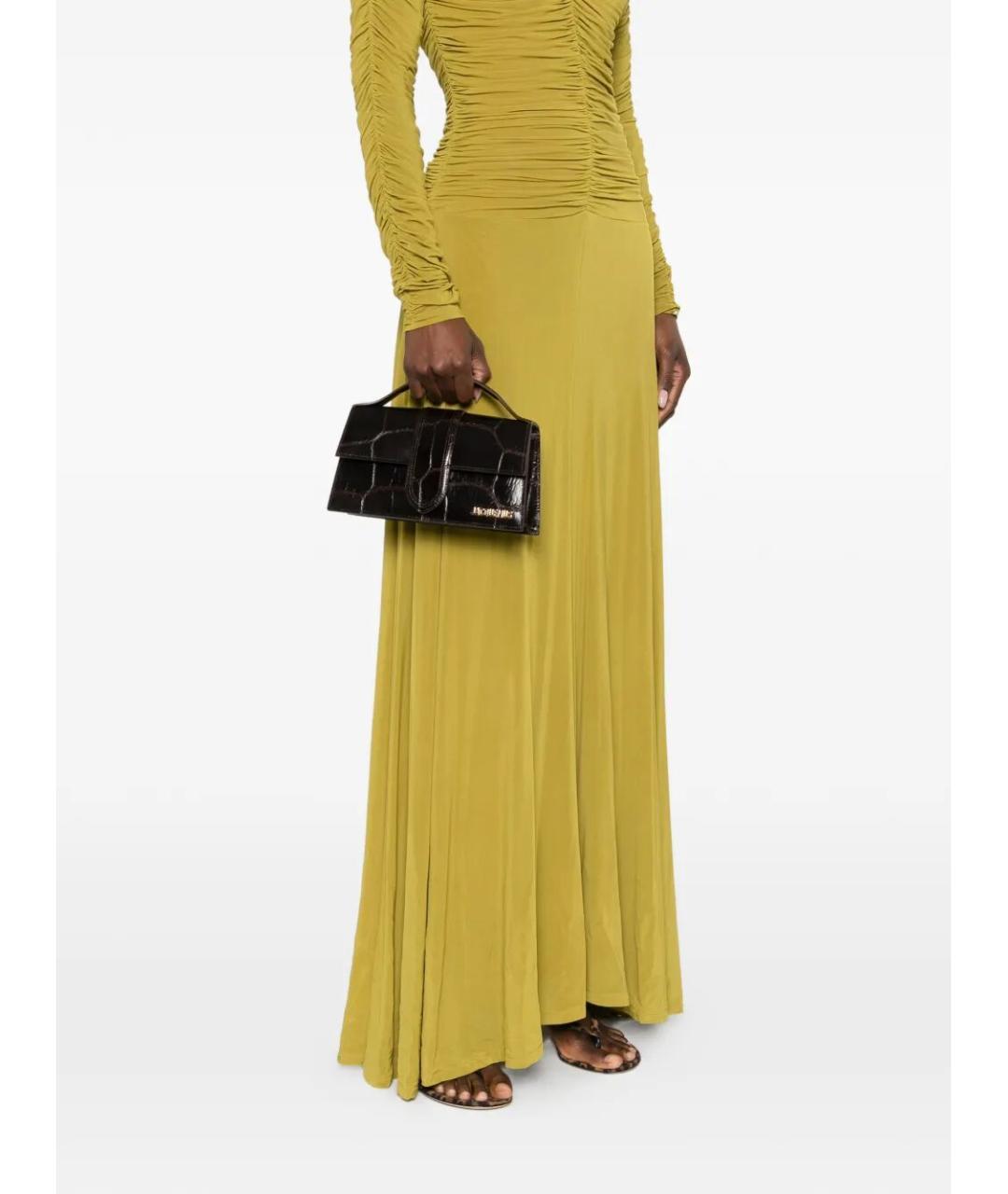 JACQUEMUS Коричневая кожаная сумка через плечо, фото 4