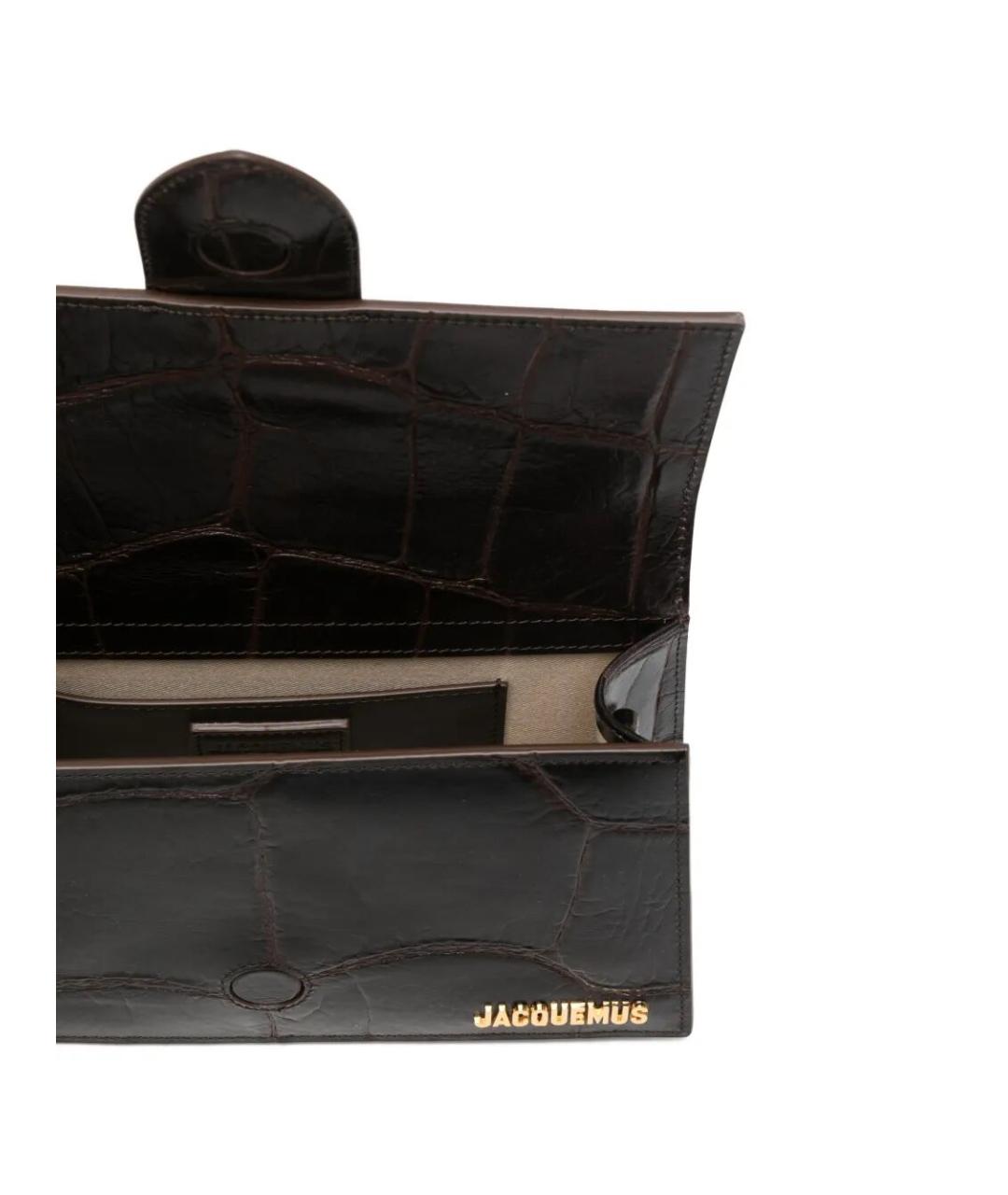 JACQUEMUS Коричневая кожаная сумка через плечо, фото 2