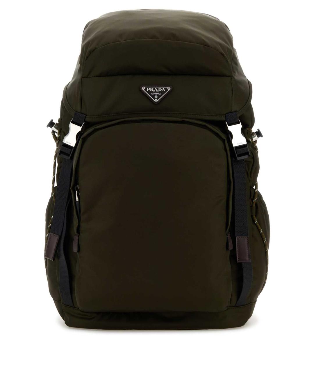 PRADA Зеленый синтетический рюкзак, фото 1