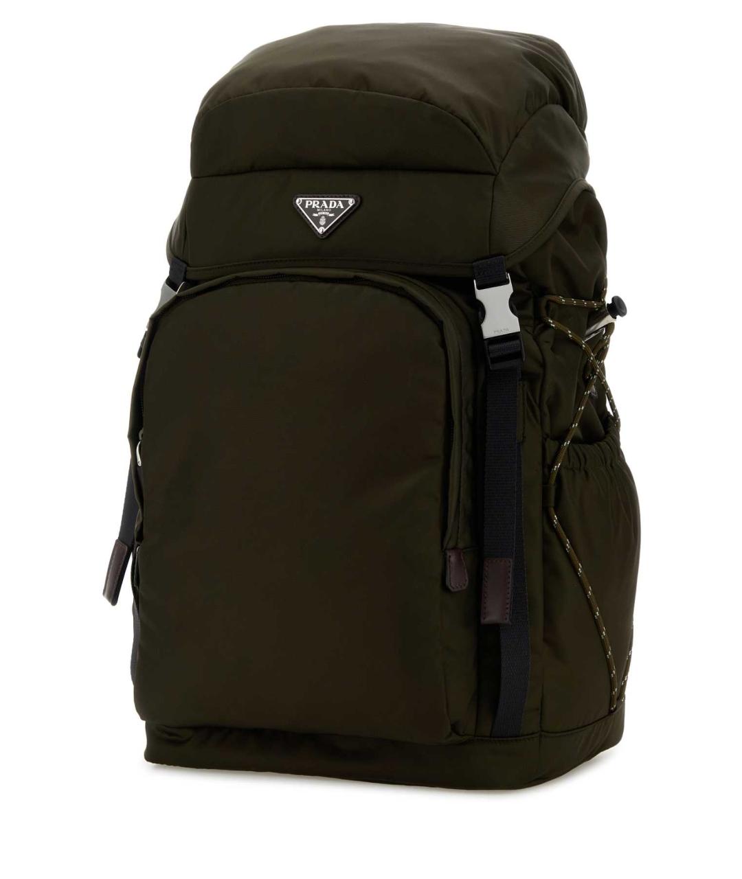 PRADA Зеленый синтетический рюкзак, фото 2