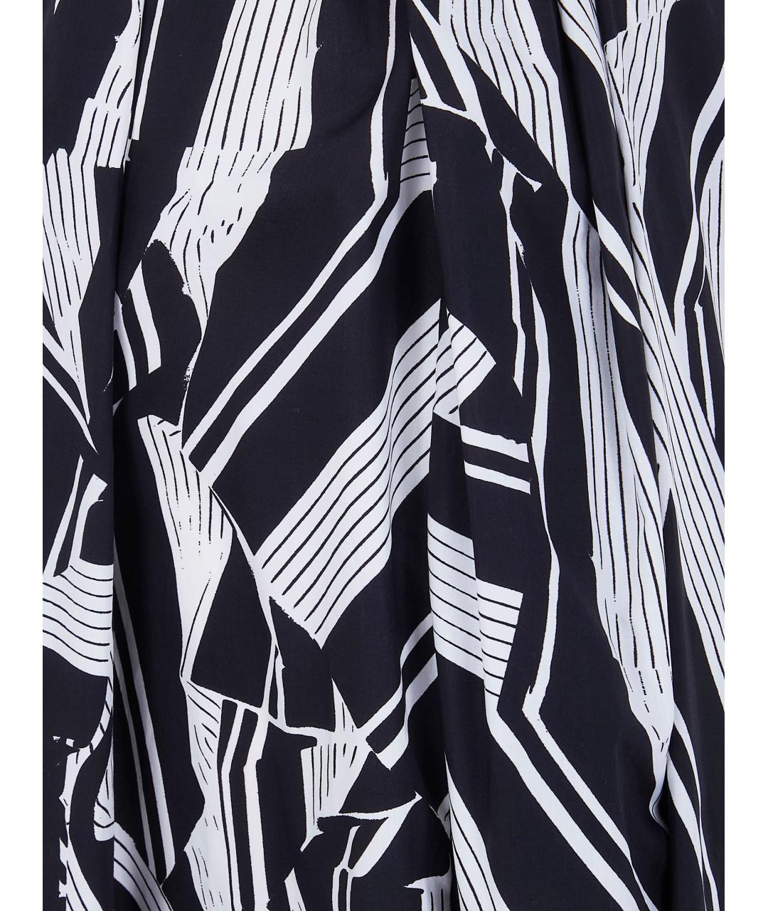 DRIES VAN NOTEN Черная хлопковая юбка миди, фото 3