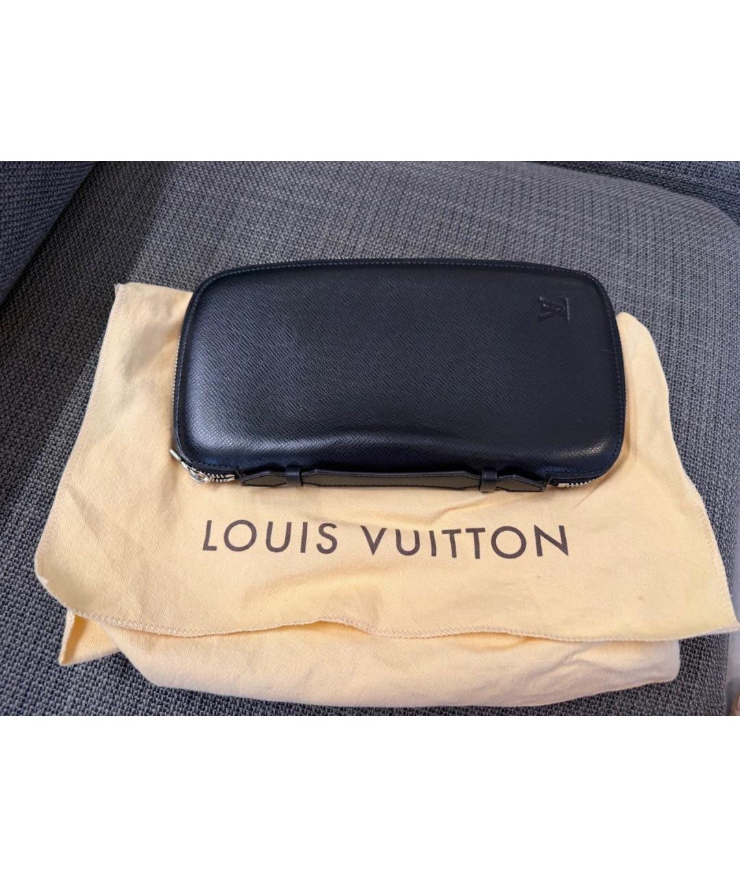 LOUIS VUITTON Черный кошелек из искусственной кожи, фото 4