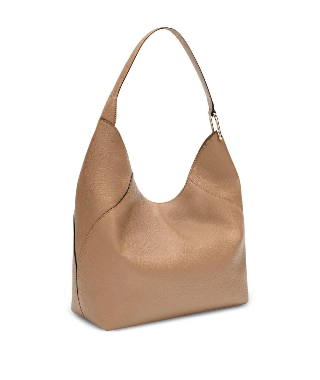 FURLA Бежевая кожаная сумка через плечо, фото 2