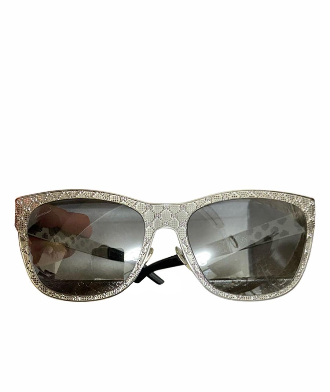 GUCCI Серые металлические солнцезащитные очки, фото 1