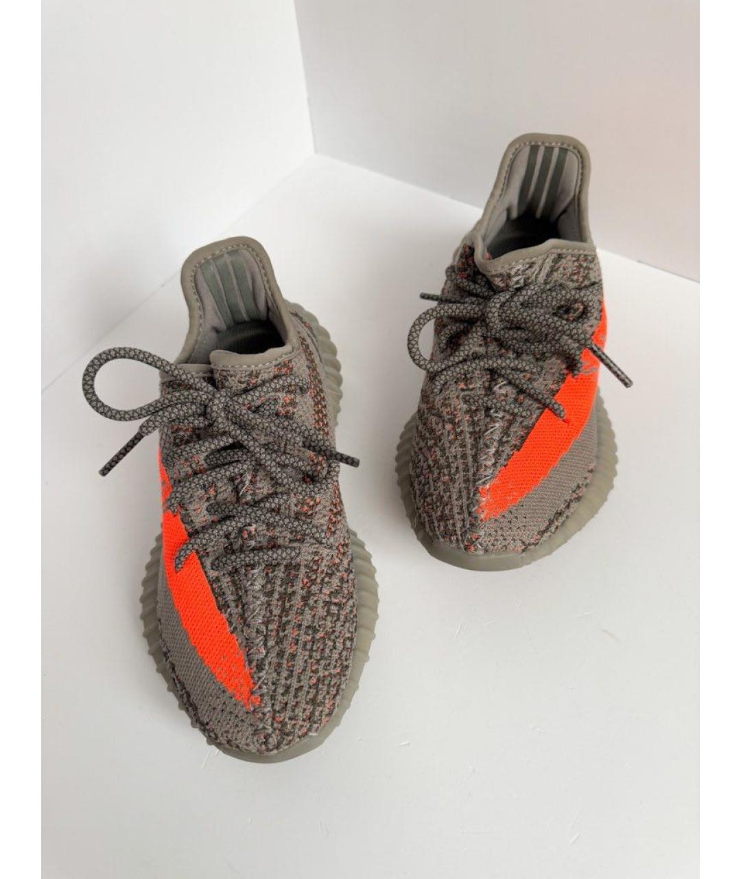 ADIDAS YEEZY Серые текстильные кеды, фото 2