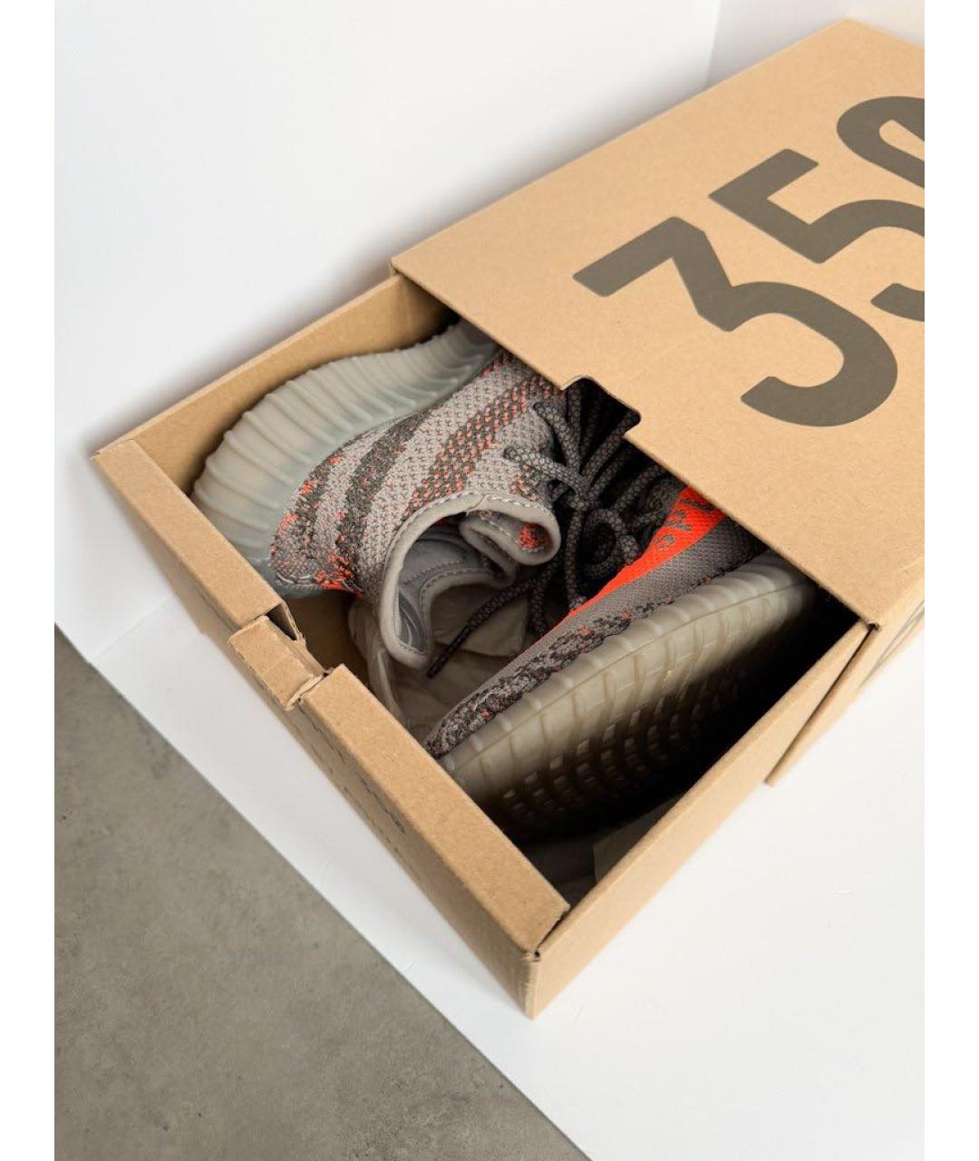 ADIDAS YEEZY Серые текстильные кеды, фото 5