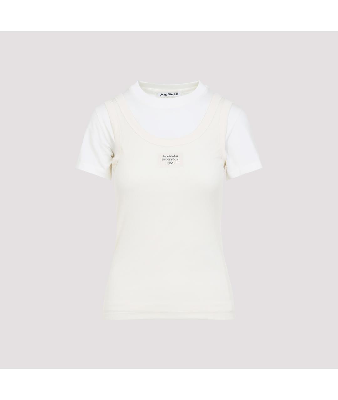 ACNE STUDIOS Белая хлопковая футболка, фото 2