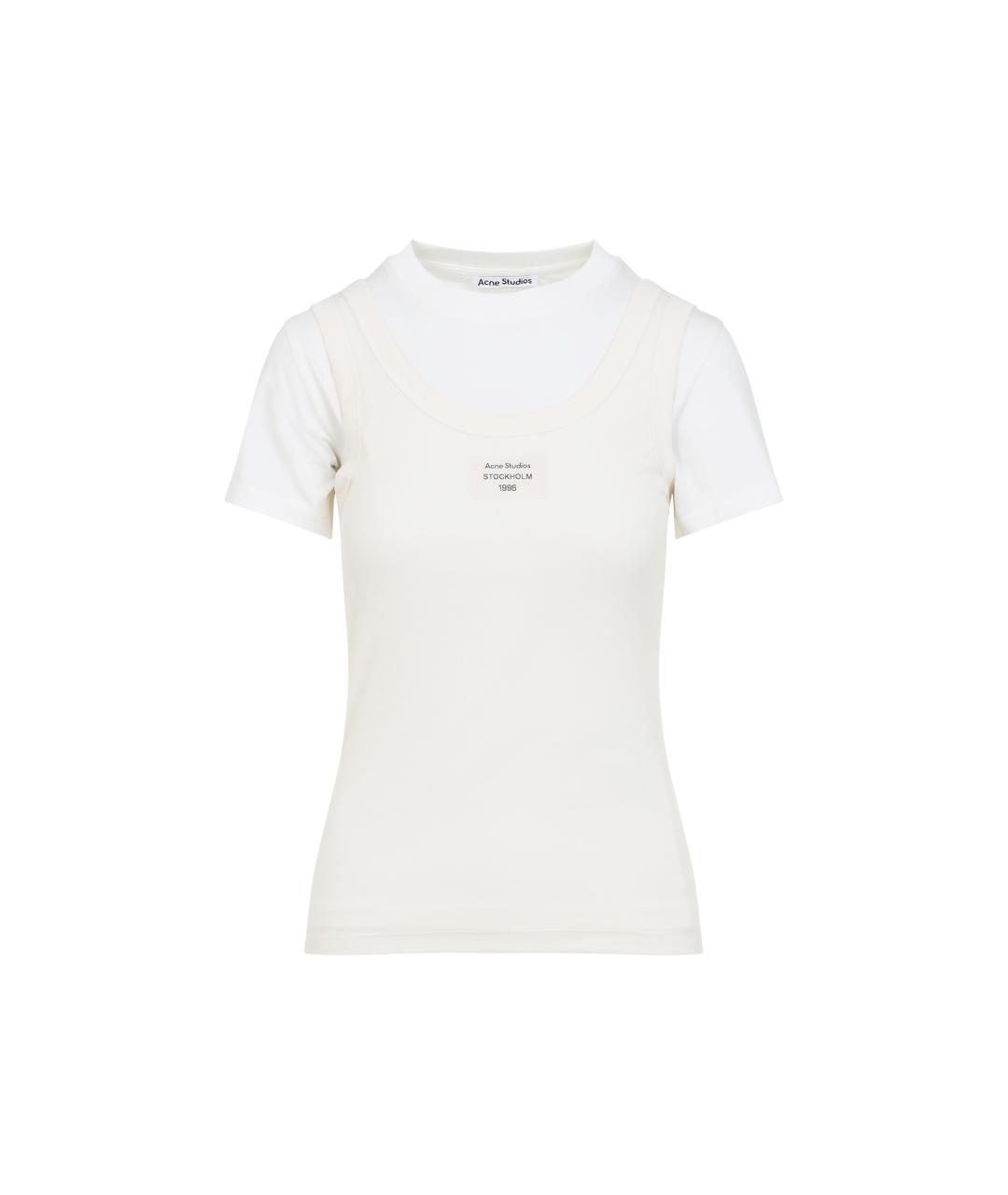 ACNE STUDIOS Белая хлопковая футболка, фото 1