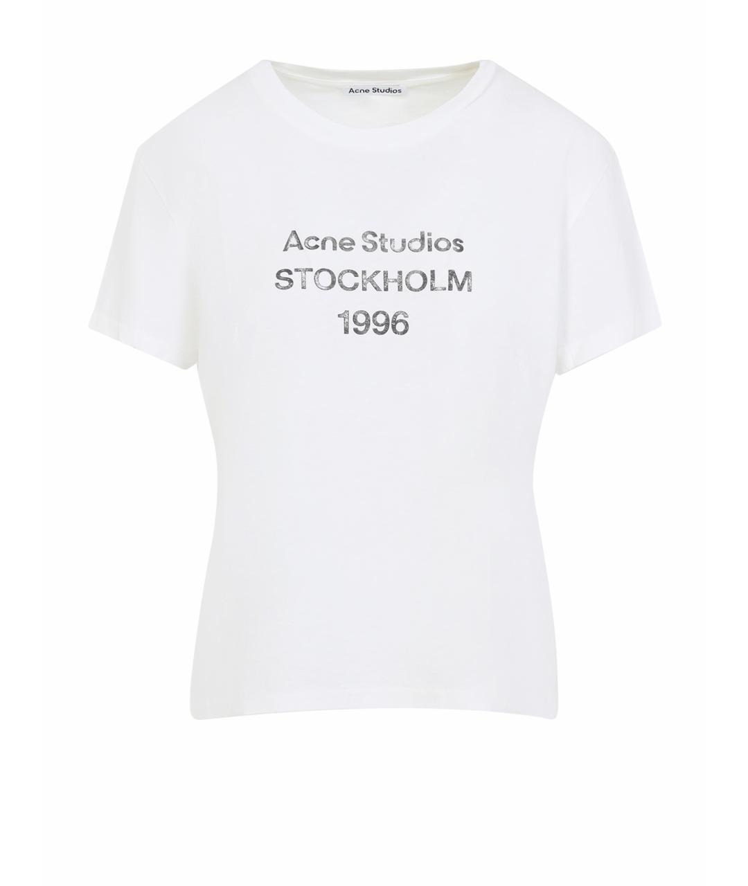 ACNE STUDIOS Белая хлопковая футболка, фото 1