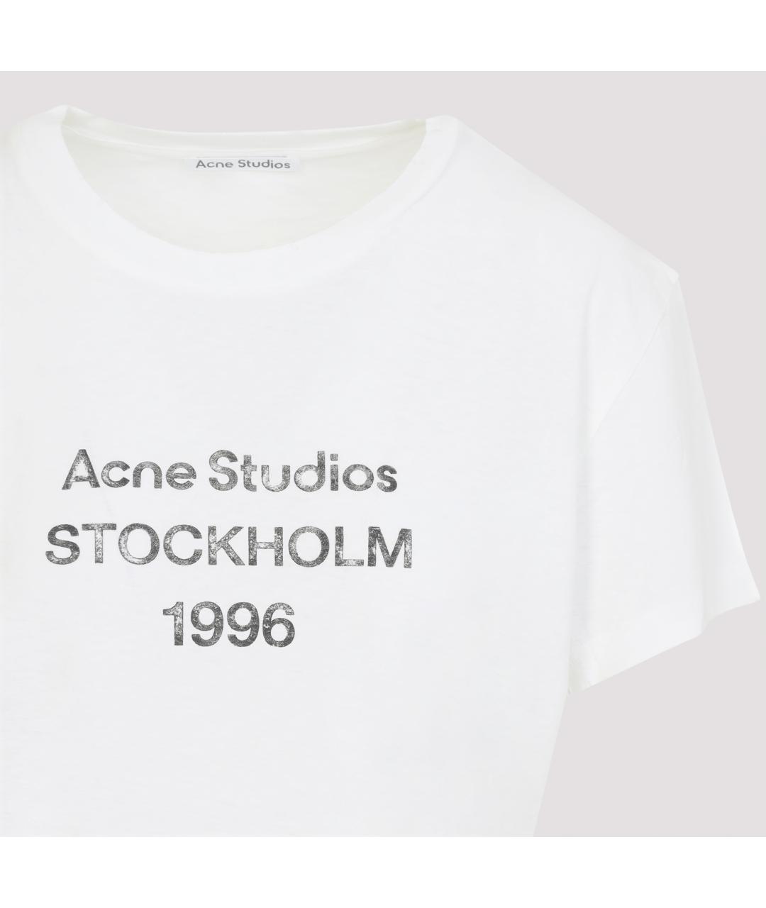 ACNE STUDIOS Белая хлопковая футболка, фото 3