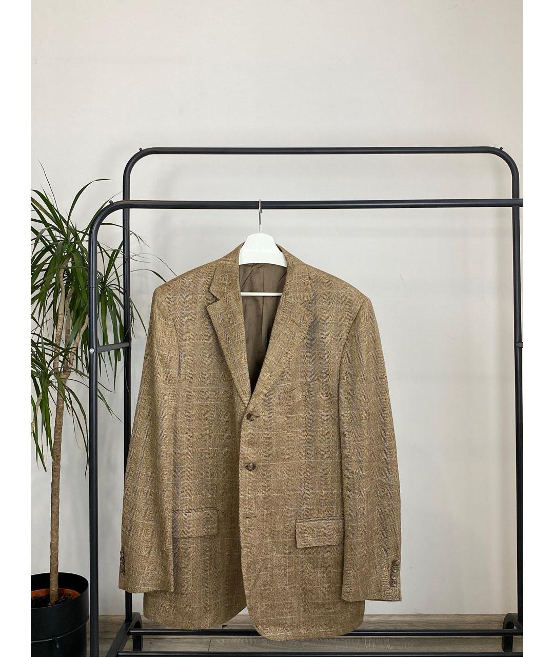 POLO RALPH LAUREN Бежевый шелковый пиджак, фото 9