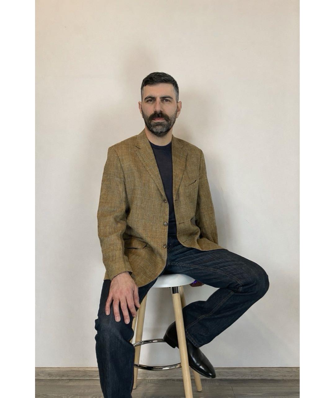 POLO RALPH LAUREN Бежевый шелковый пиджак, фото 4