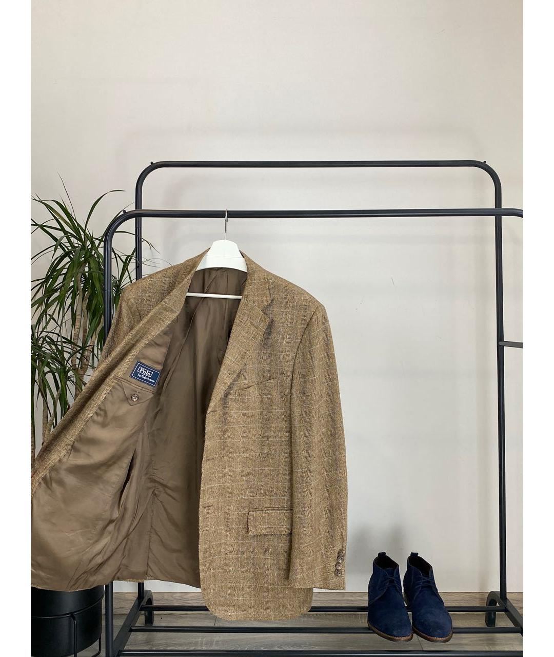 POLO RALPH LAUREN Бежевый шелковый пиджак, фото 3