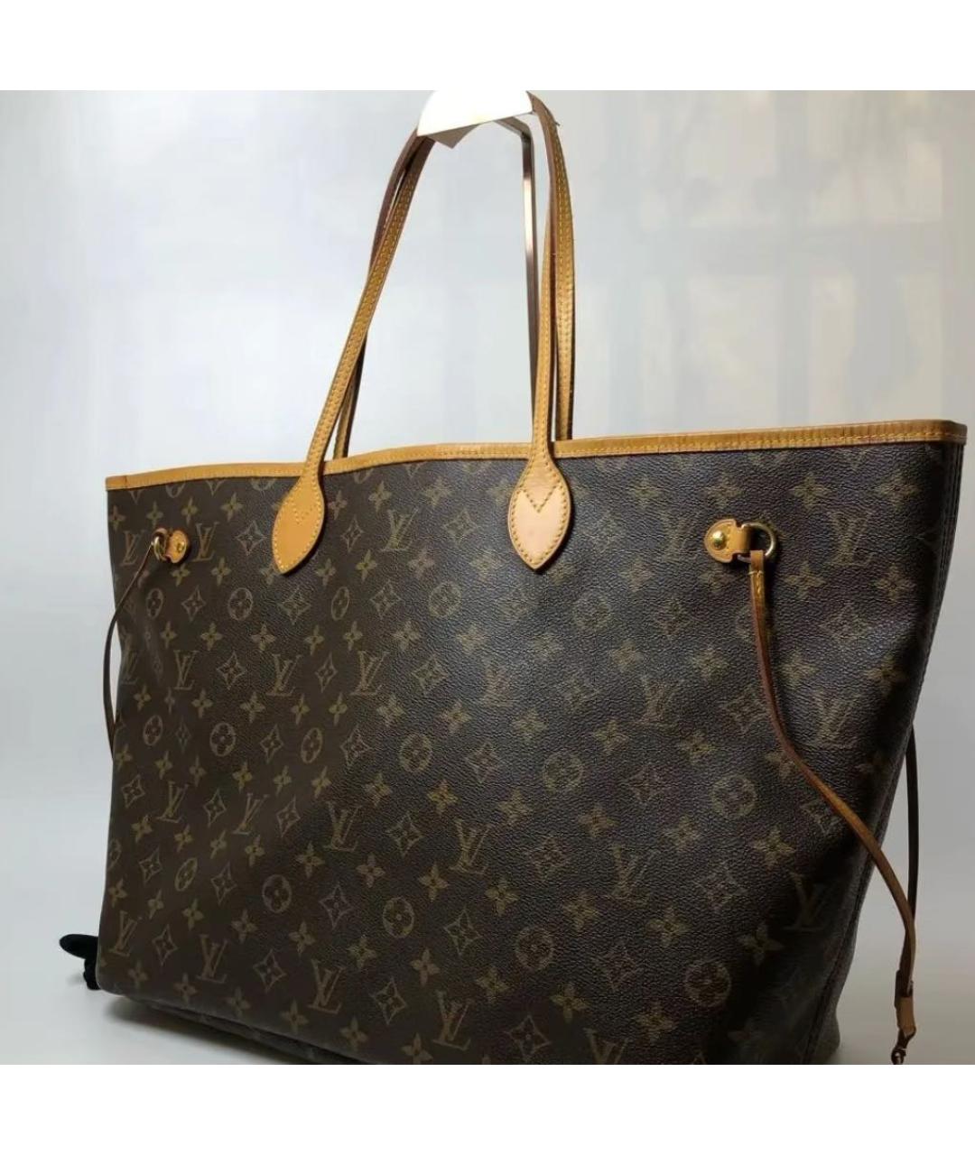 LOUIS VUITTON Коричневая сумка тоут, фото 3