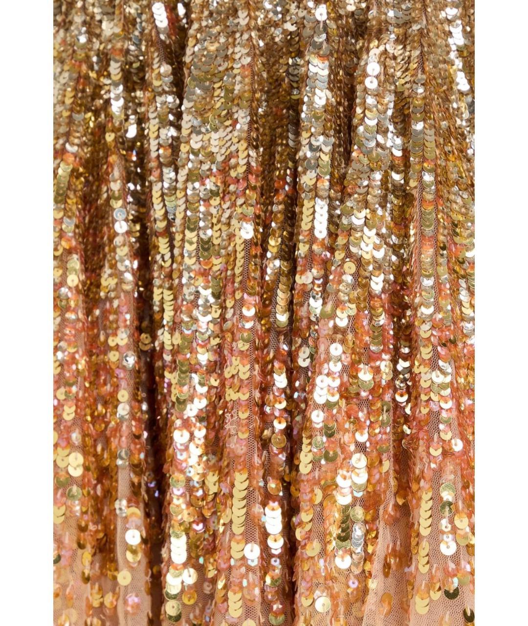 JENNY PACKHAM Бежевое полиэстеровое коктейльное платье, фото 4