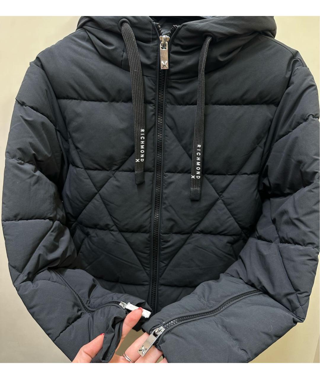 JOHN RICHMOND Черная полиэстеровая куртка, фото 7