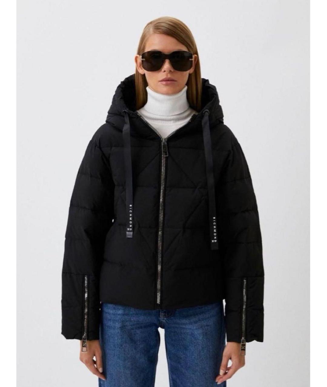 JOHN RICHMOND Черная полиэстеровая куртка, фото 2