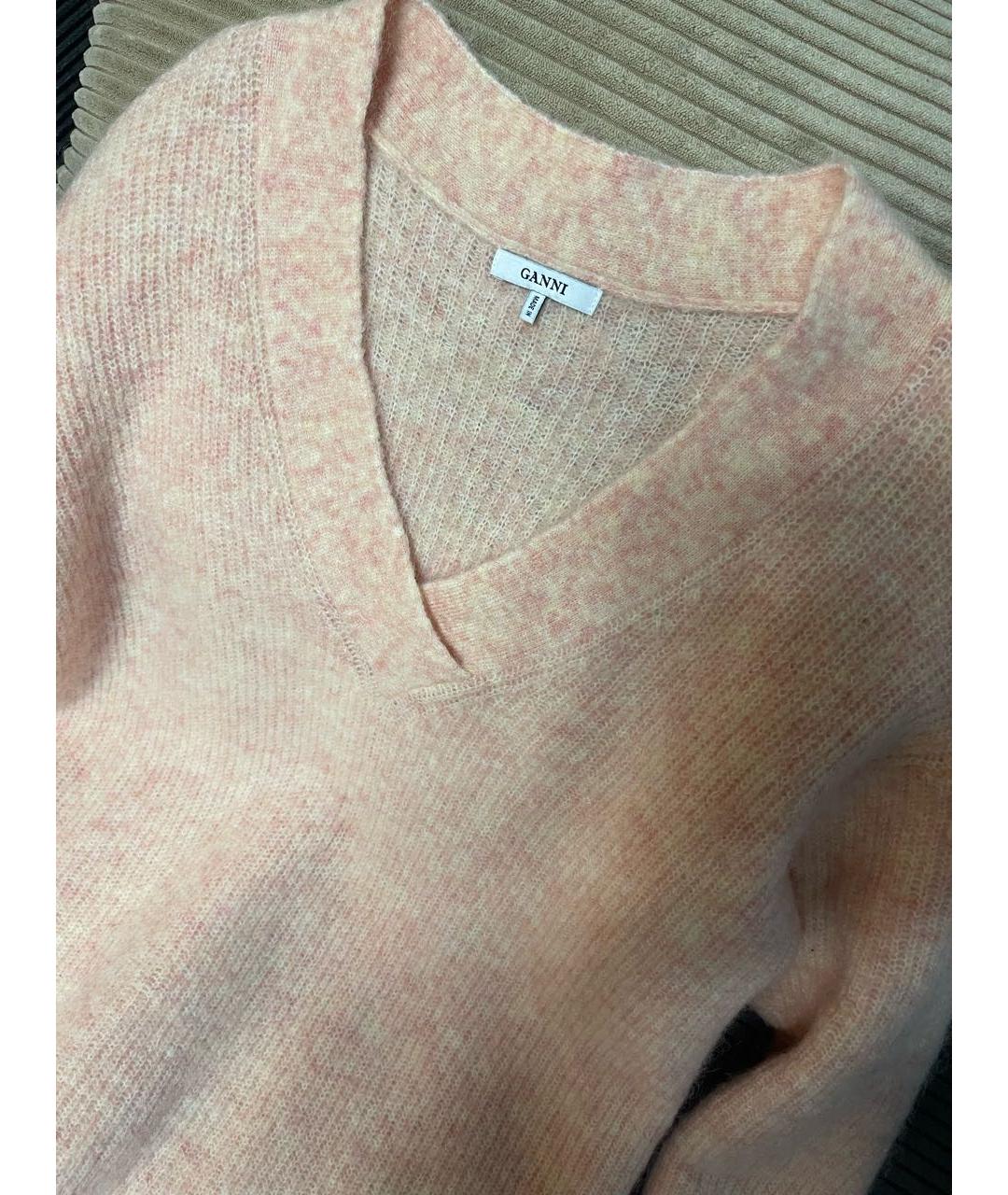 GANNI Розовый шерстяной джемпер / свитер, фото 5