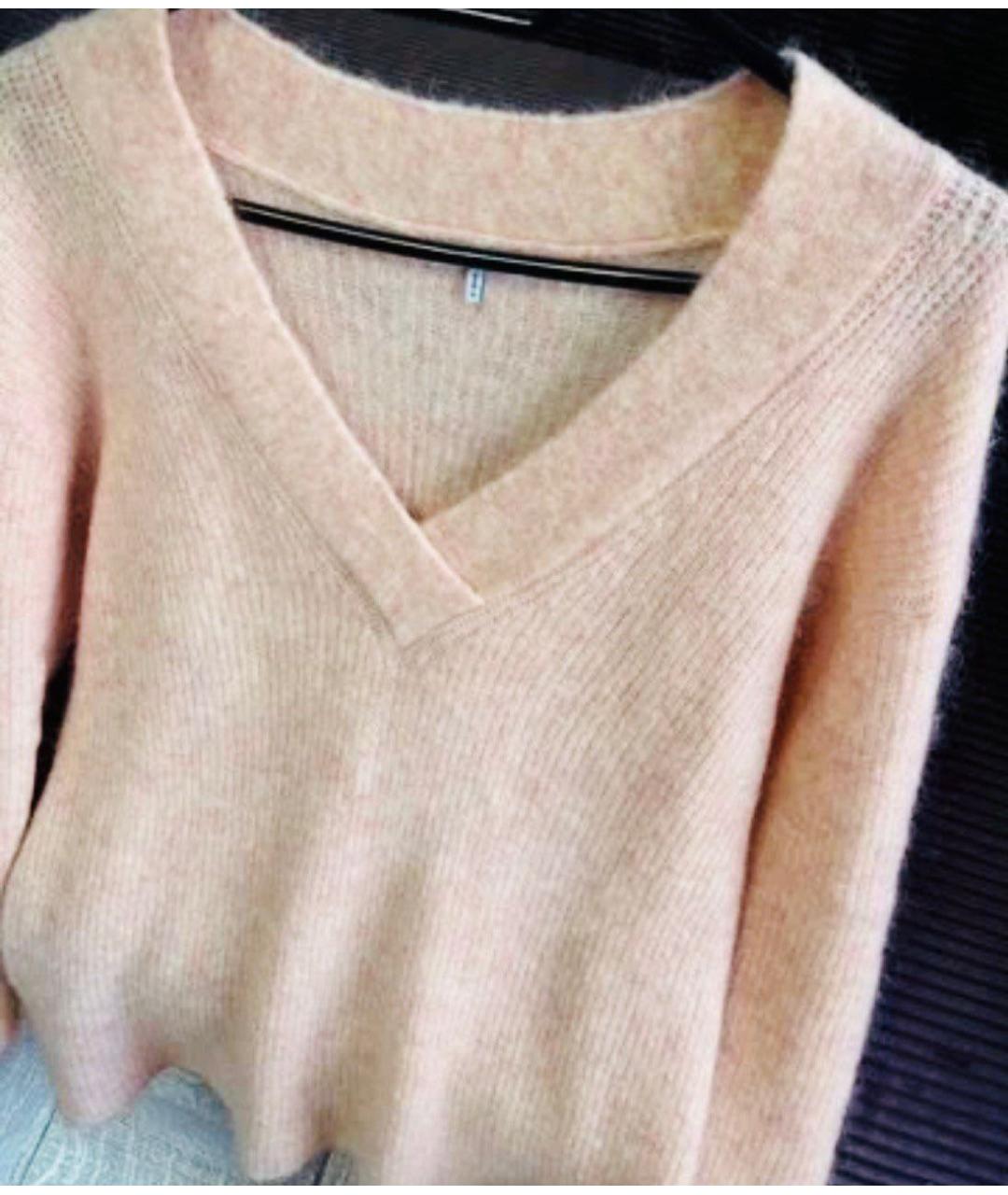 GANNI Розовый шерстяной джемпер / свитер, фото 6