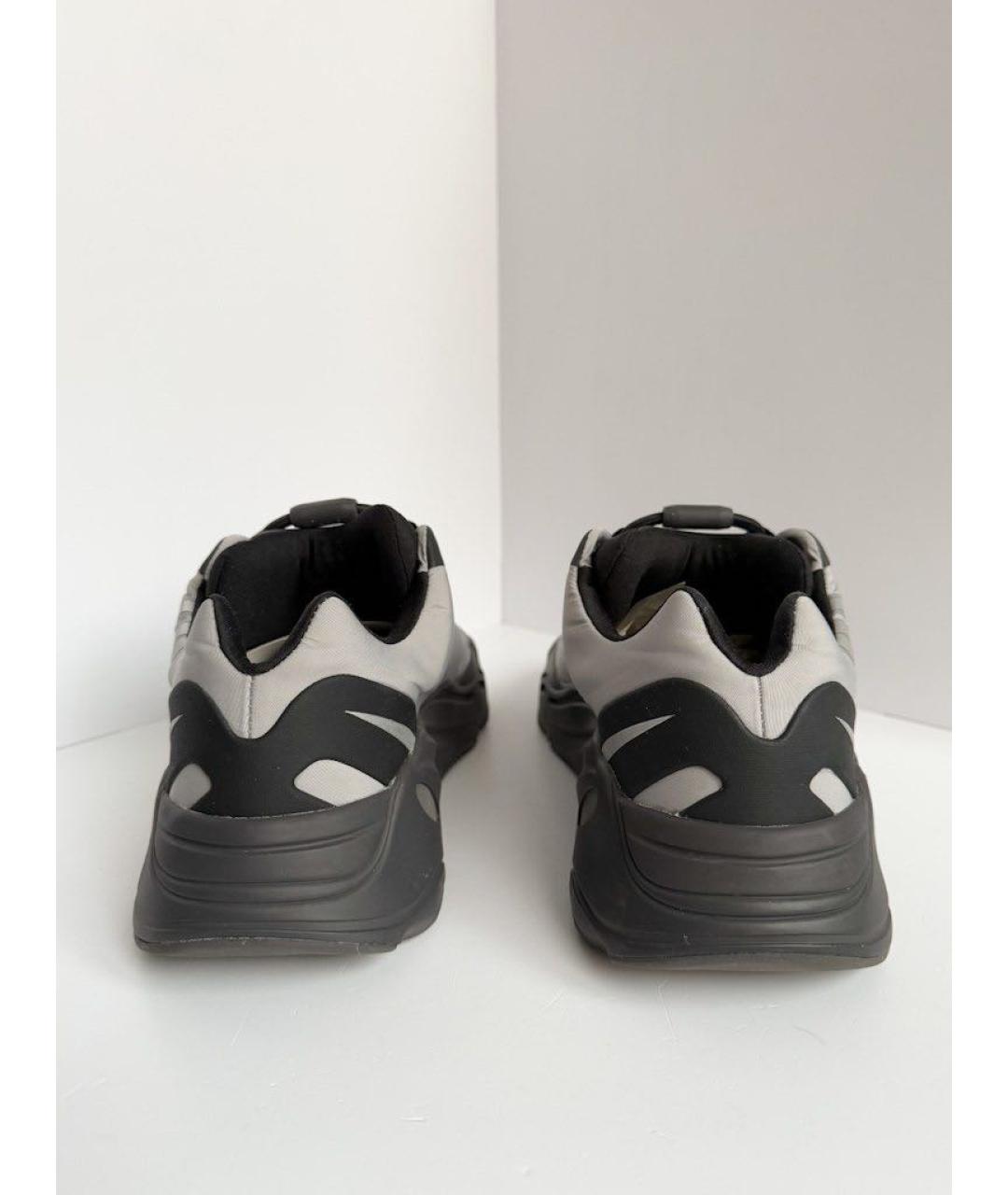 ADIDAS YEEZY Серые текстильные низкие кроссовки / кеды, фото 2