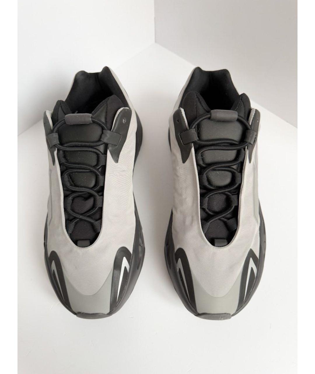 ADIDAS YEEZY Серые текстильные низкие кроссовки / кеды, фото 4