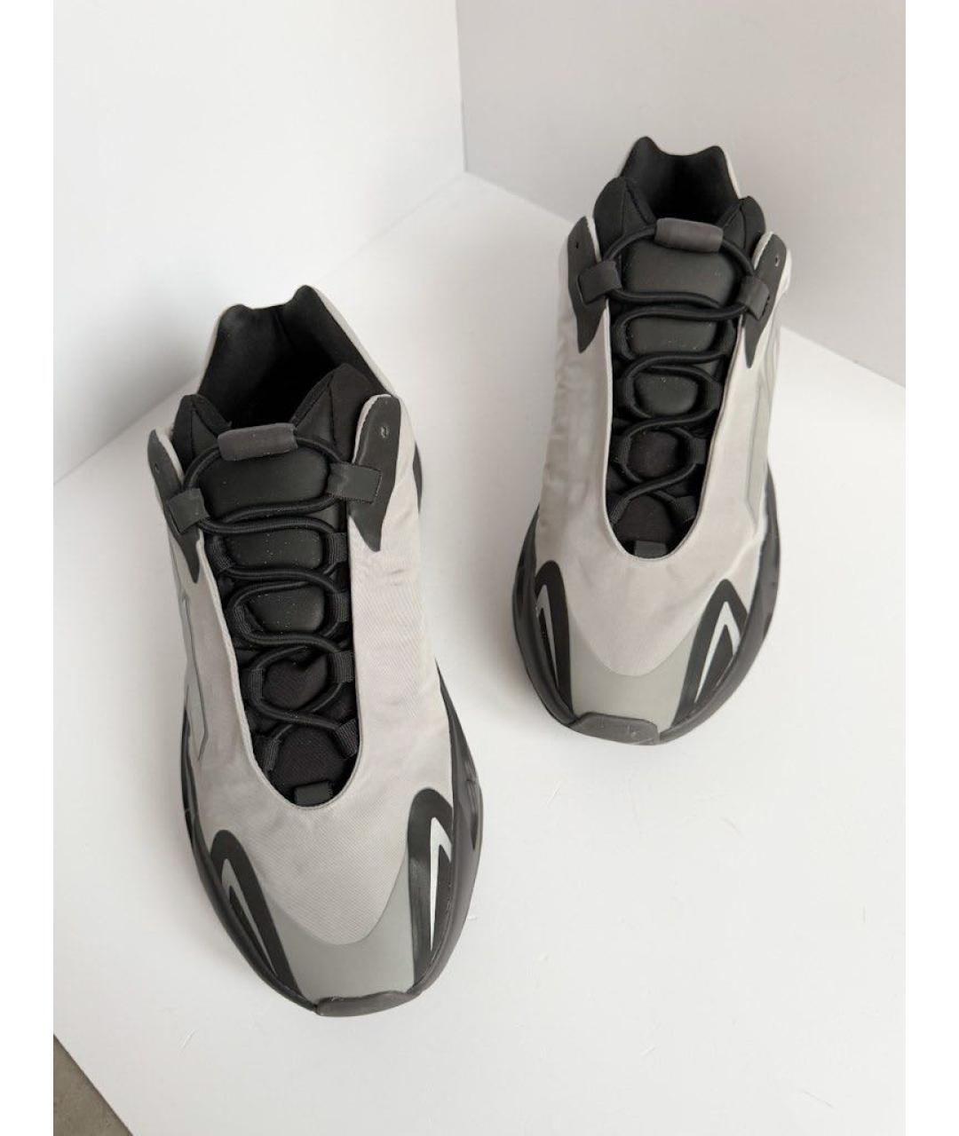 ADIDAS YEEZY Серые текстильные низкие кроссовки / кеды, фото 5